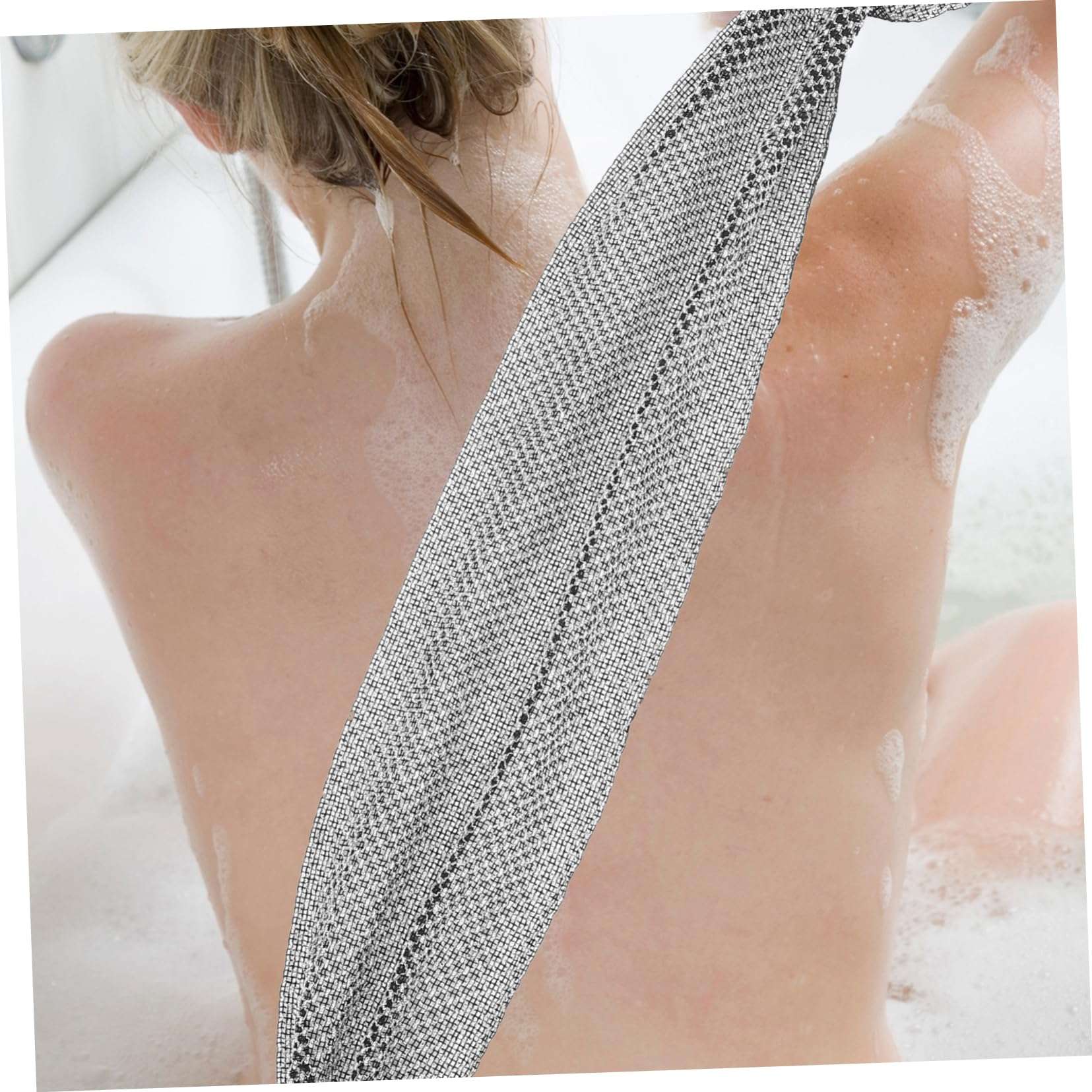 BEBEMOKO 4 Pcs Long Back Towel Exfoliating Washcloth Bath Tub Scrubber Bath Tub Cleaner Bath Cloths for Adults Shower Towel Body Scrubber Bath Towel Japanese Washcloth Exfoliating Polyester 4