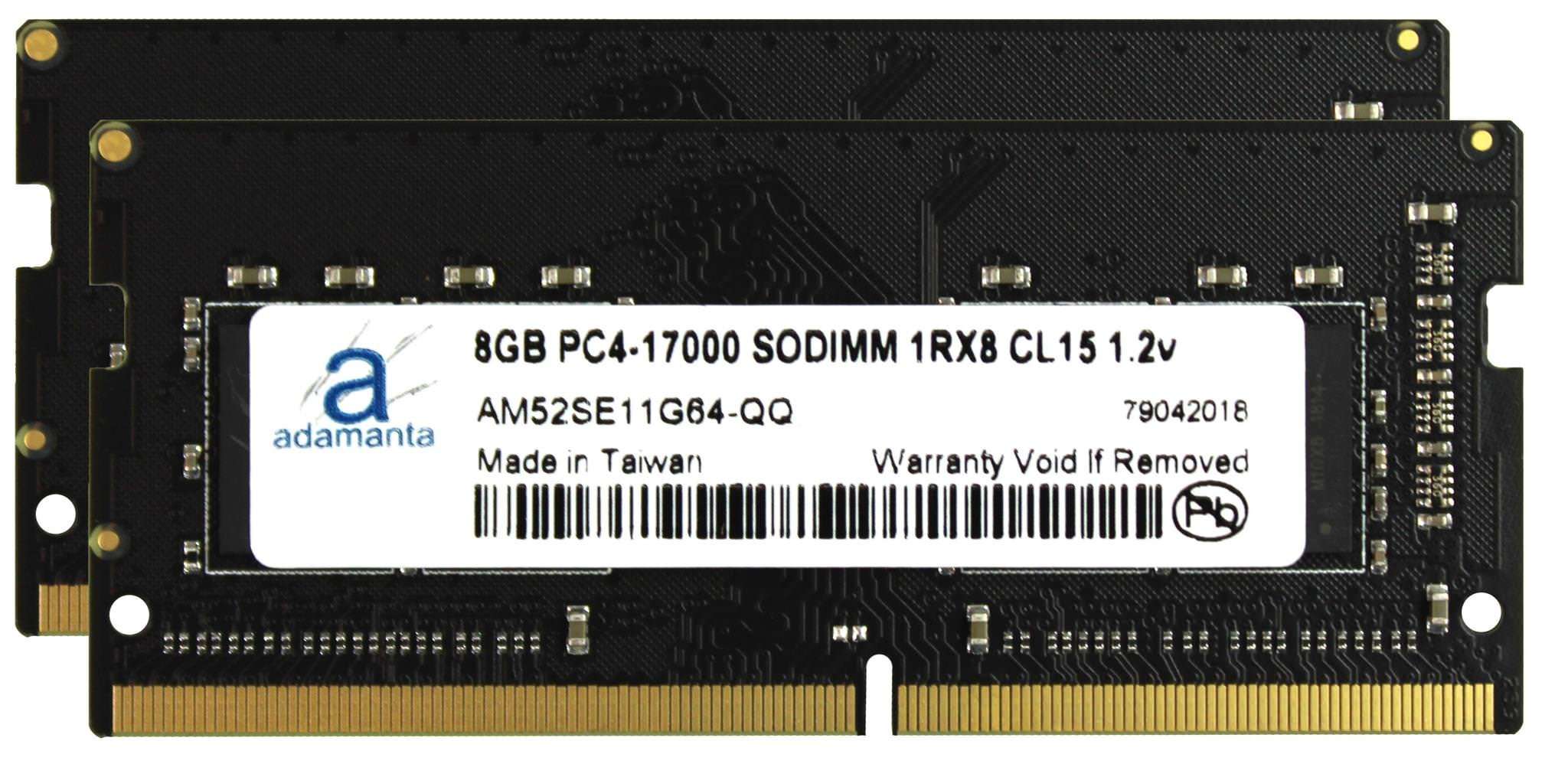 Adamanta 16GB (2x8GB) Laptop Memory Upgrade for MSi PE70 6QE 805PT DDR4 2133 PC4-17000 SODIMM 1Rx8 CL15 1.2v Notebook RAM