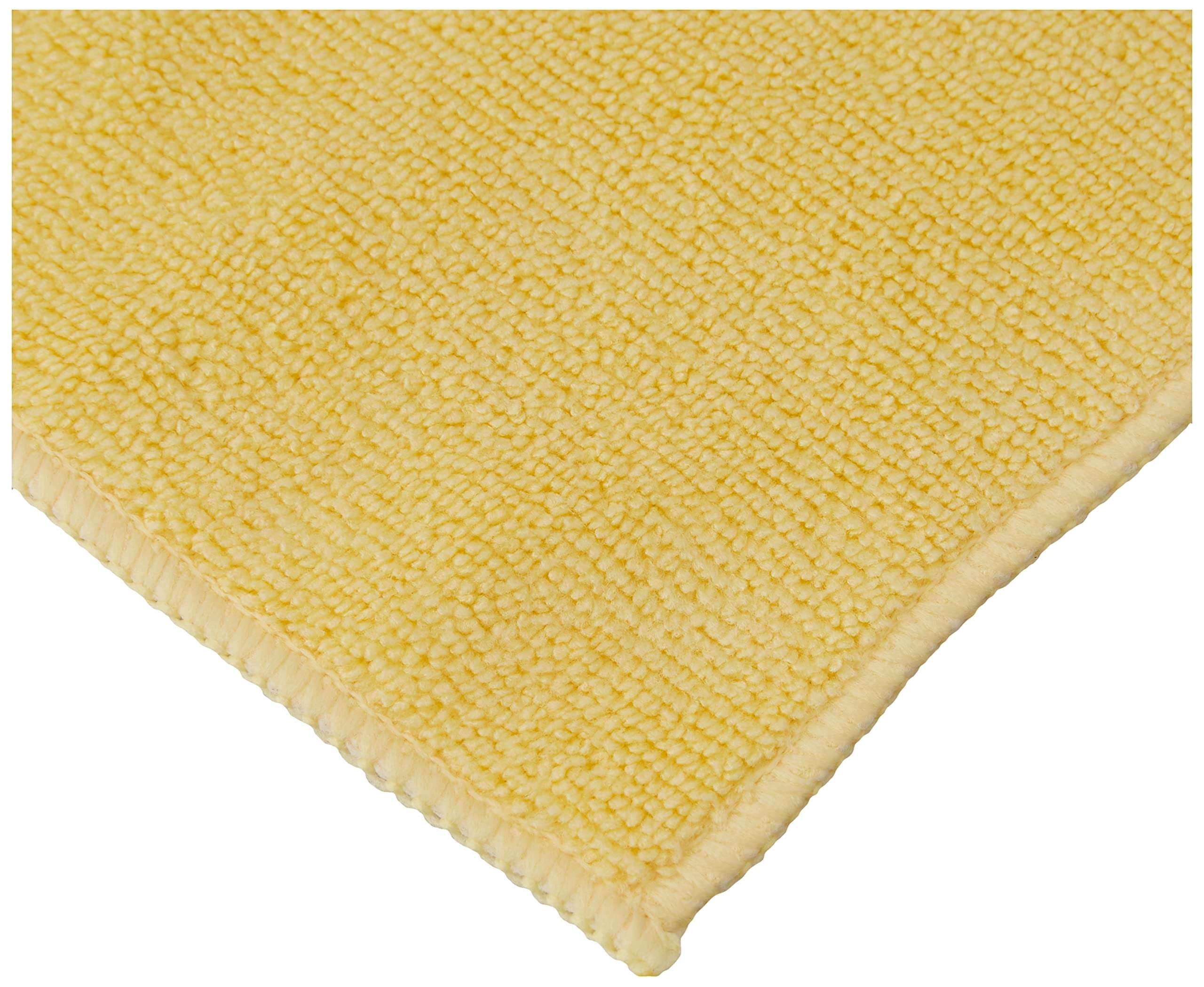 Amazon Basics Thick Microfiber Cleaning Cloth, Pack of 3, Yellow, 16 in x 24 in