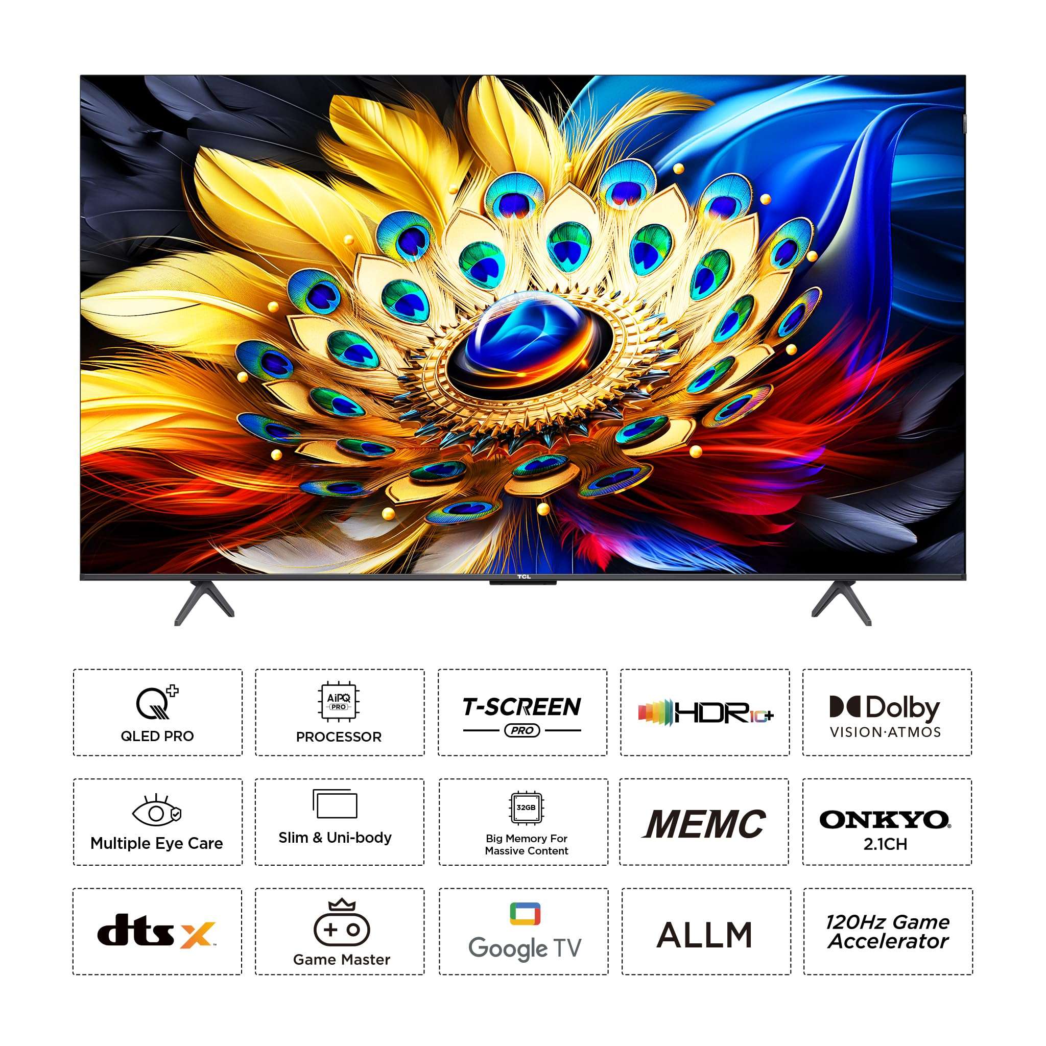 TCL 189 cm (75 inches) 4K Ultra HD Smart QLED Google TV 75C655 (Black) 2