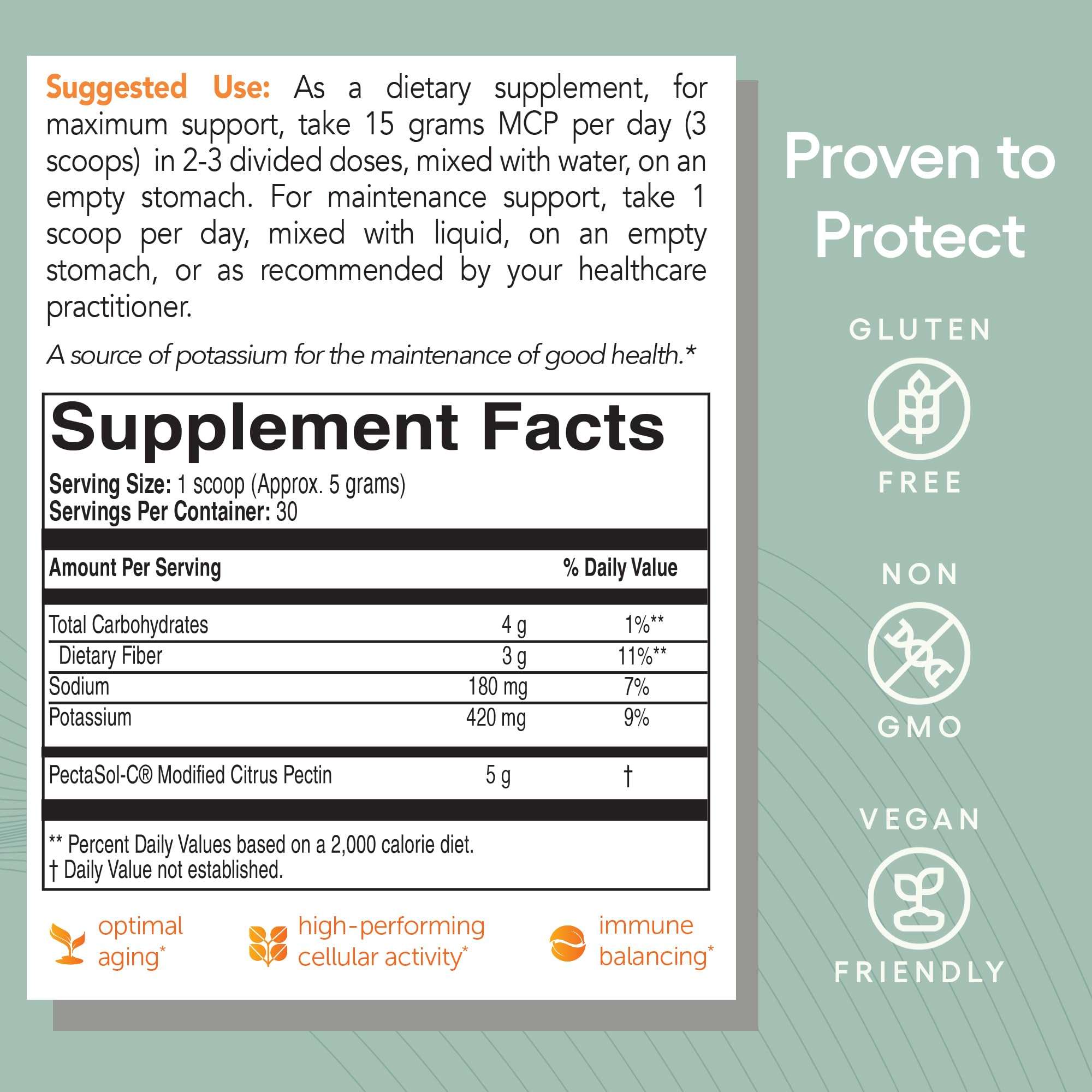 PectaSol Modified Citrus Pectin – 150g Powder – Total-Body Health Supplement to Support The Heart, Immune System, Inflammation Response & Healthy Aging + Maintain Healthy Galectin-3 Levels 6