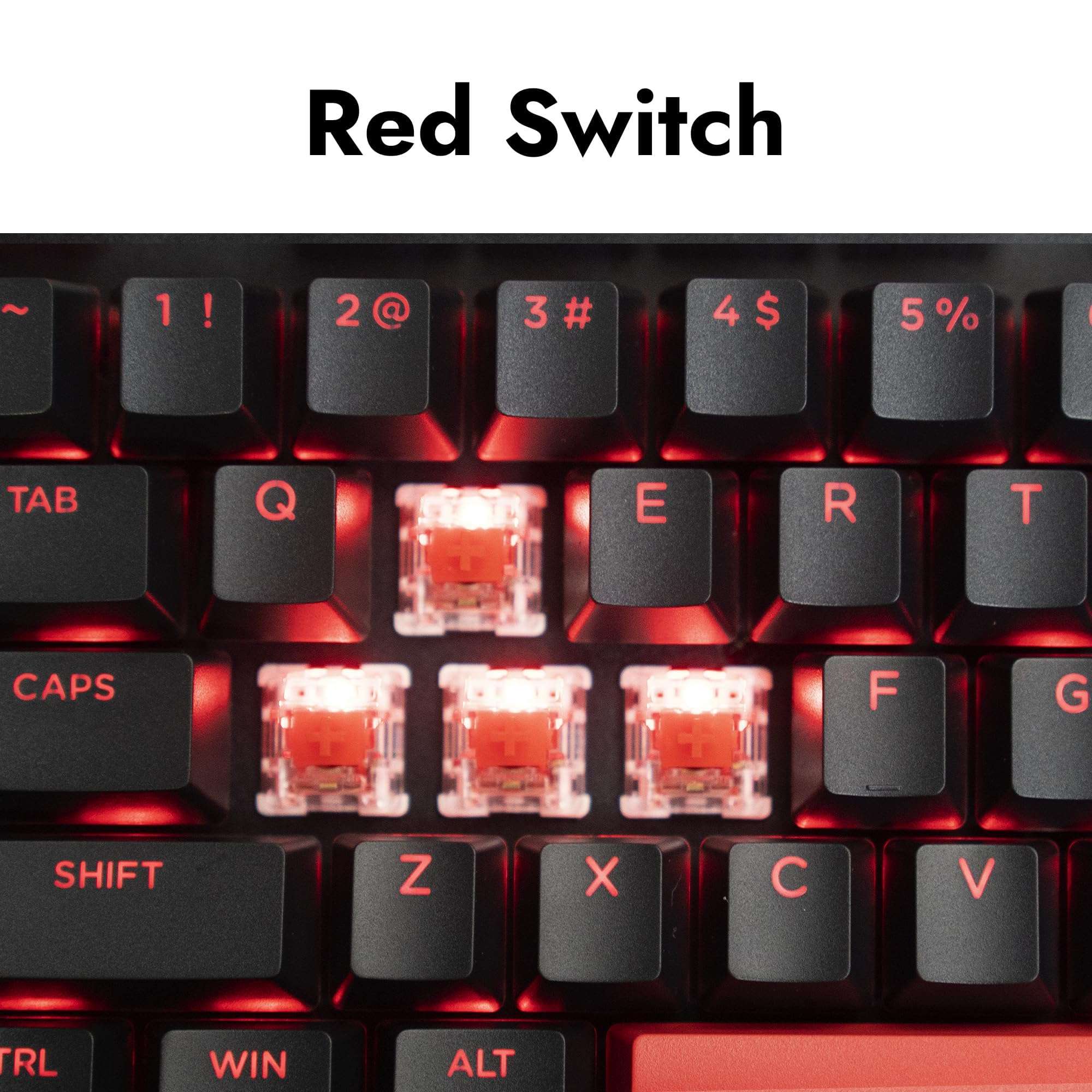 LEMOKEY X3 Wired Mechanical Gaming Keyboard, 100% Layout with QMK/VIA Programmable Keyboard, Red Switch，Red Backlit for Windows 3