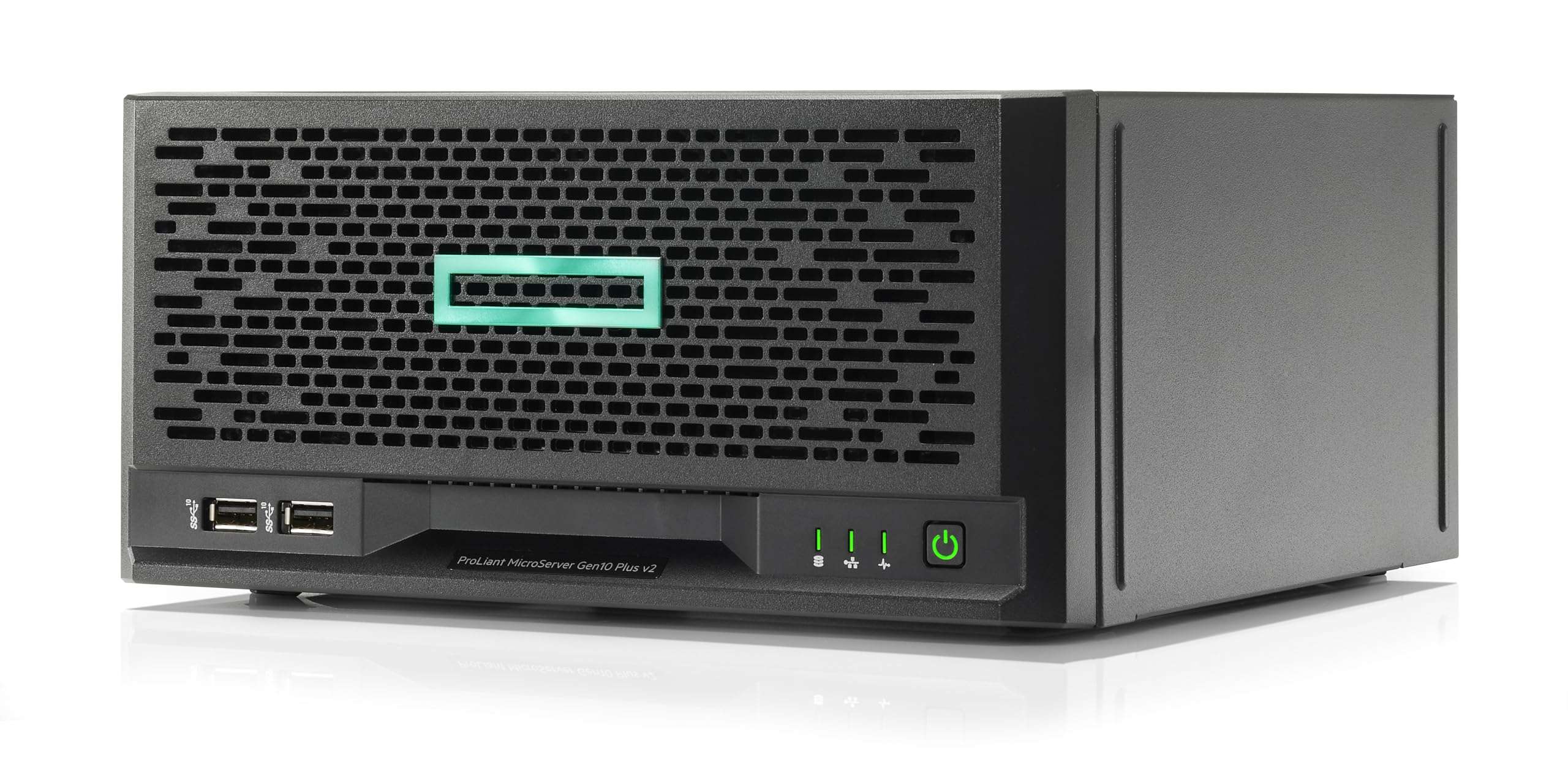 Hewlett Packard Enterprise ProLiant MicroServer Gen10 Plus v2 Tower Server w/one Intel Pentium G6405 Processor, 2‑core 1P 16GB‑U VROC 4LFF‑NHP 180W External PS (HPE Smart Choice P69102-005) 1