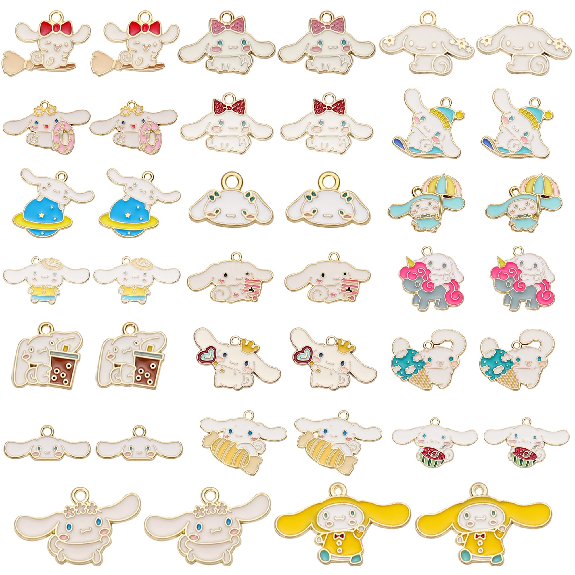 Rantonly 40 Pcs Anime Cartoon Charms for Jewelry Making, Animal Charms Alloy Enamel Pendants Charms for Bracelets Necklaces Earrings Keychain DIY Crafting