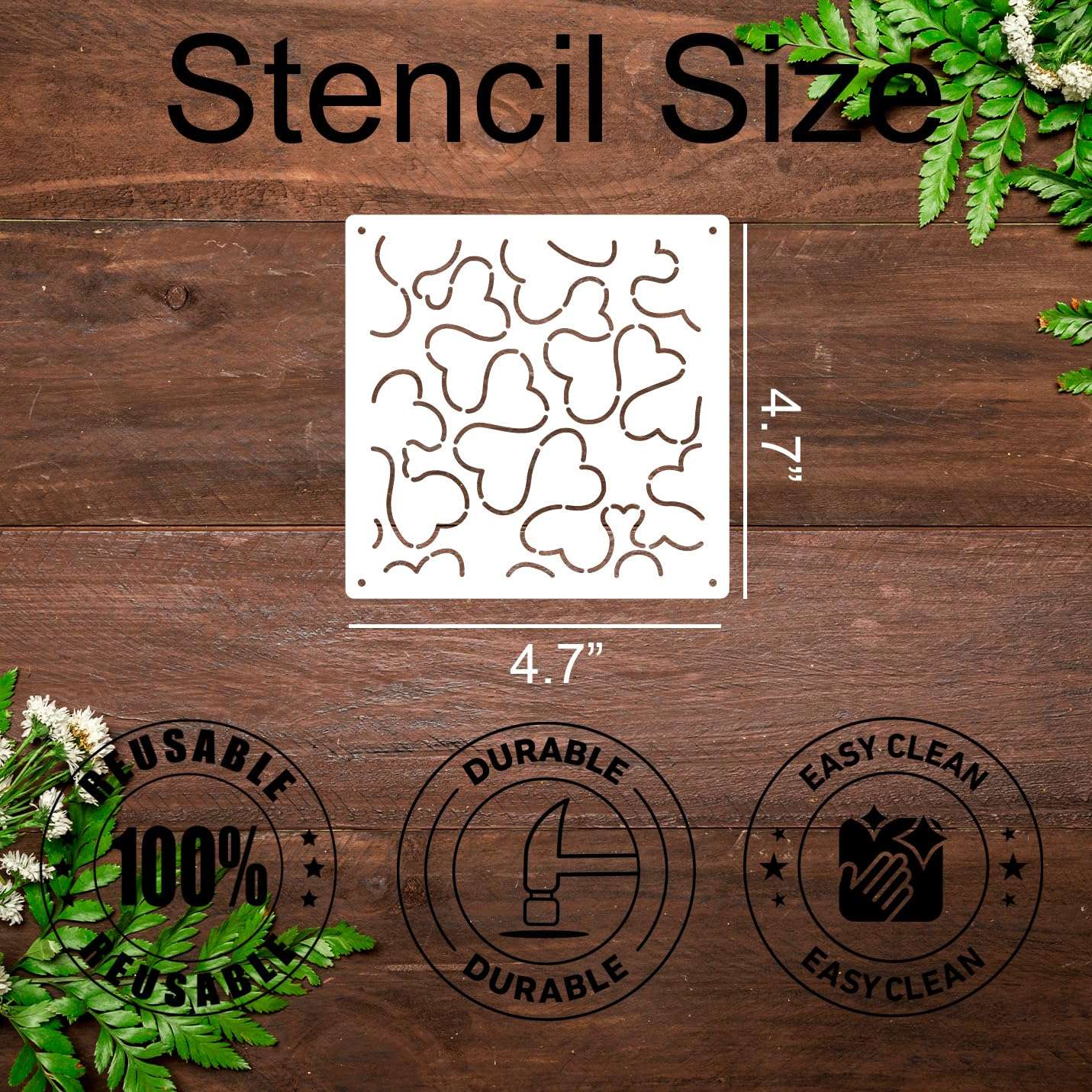 Sashiko Stencil 4.7inch Geometric Sashiko Pattern Template Drawing Line Quilting Stencils for Sewing Hand Quilting Embroidery 3