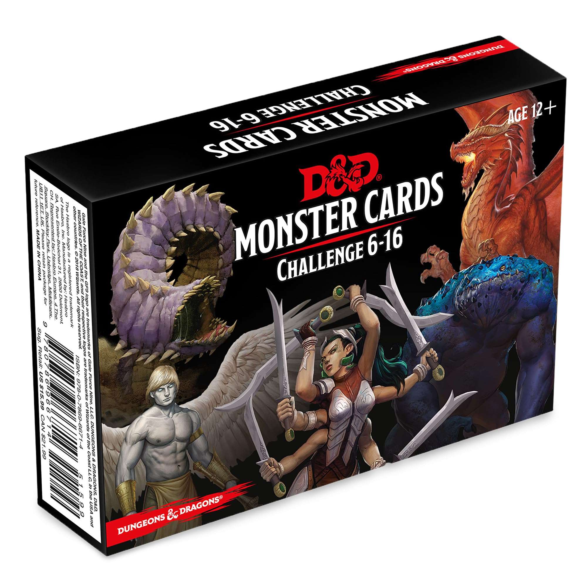 D&D: Monster Cards 5e Bundle Including Monster Cards - Challenge 0-5 Deck and Challenge 6- 16 Deck 3