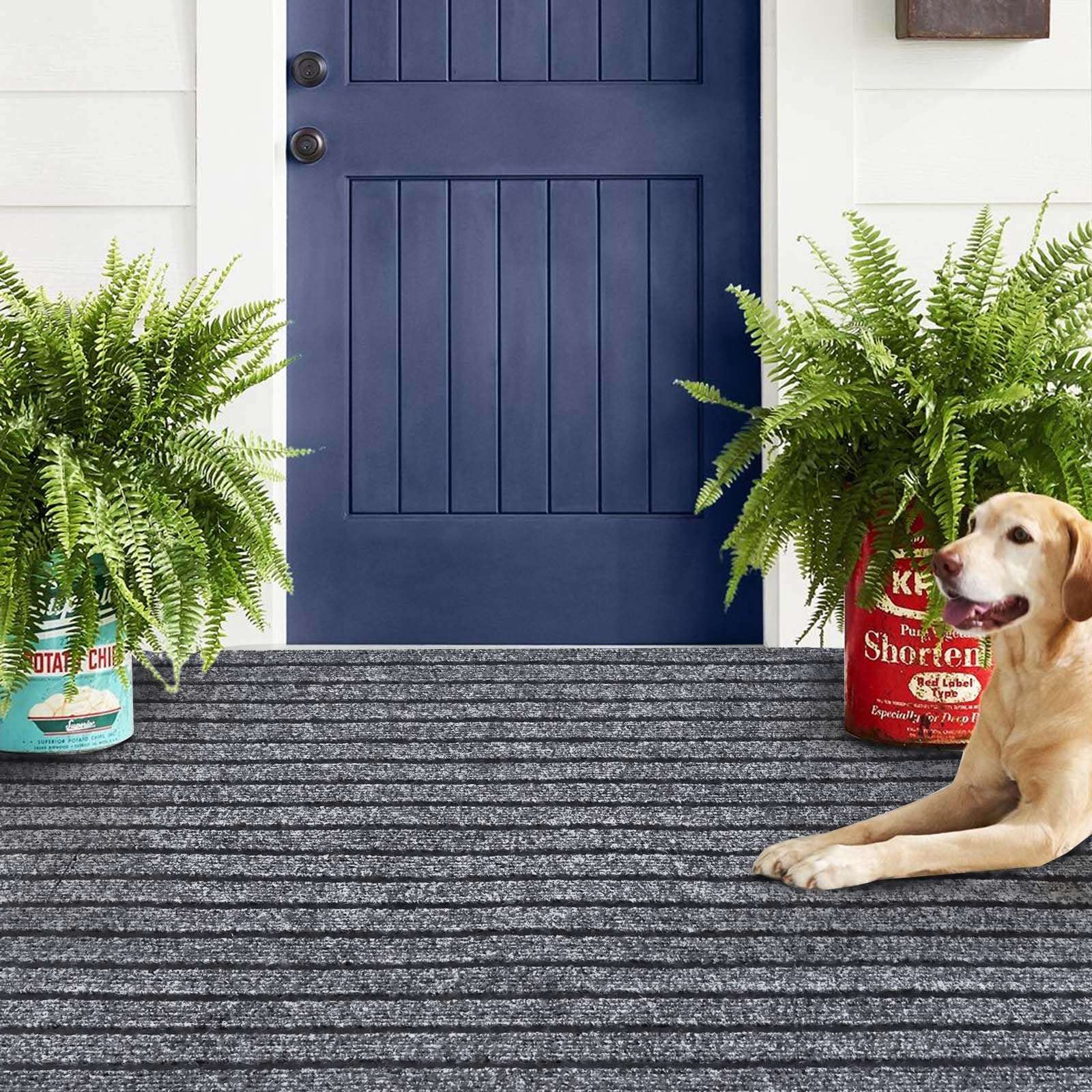 Morefany Outdoor/Indoor 2ft x 5ft Runner Rug, Hallway Custom Sizes Non-Slip Rubber Backing Area Runner Rugs Waterproof Carpet Rugs for Kitchen Entryway Balcony Garage Stair Laundry 6