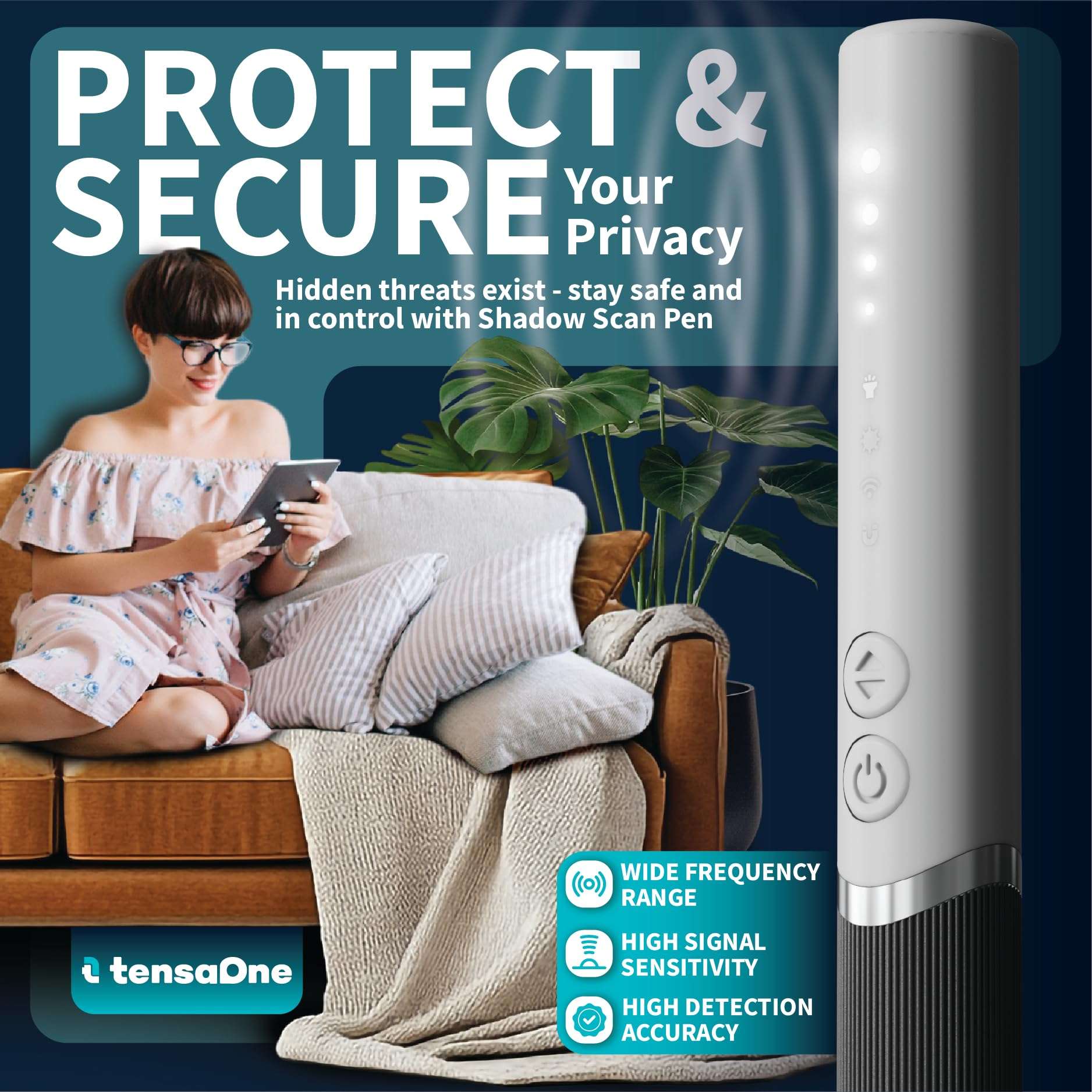 TensaOne Hidden Camera Detectors – Small Anti Spy Audio Video GPS Tracker RF Detector for Wireless Cameras and Cars Tracking Device - Mini Travel Pen for Finding Spying Voice Recorder Bug Devices 6