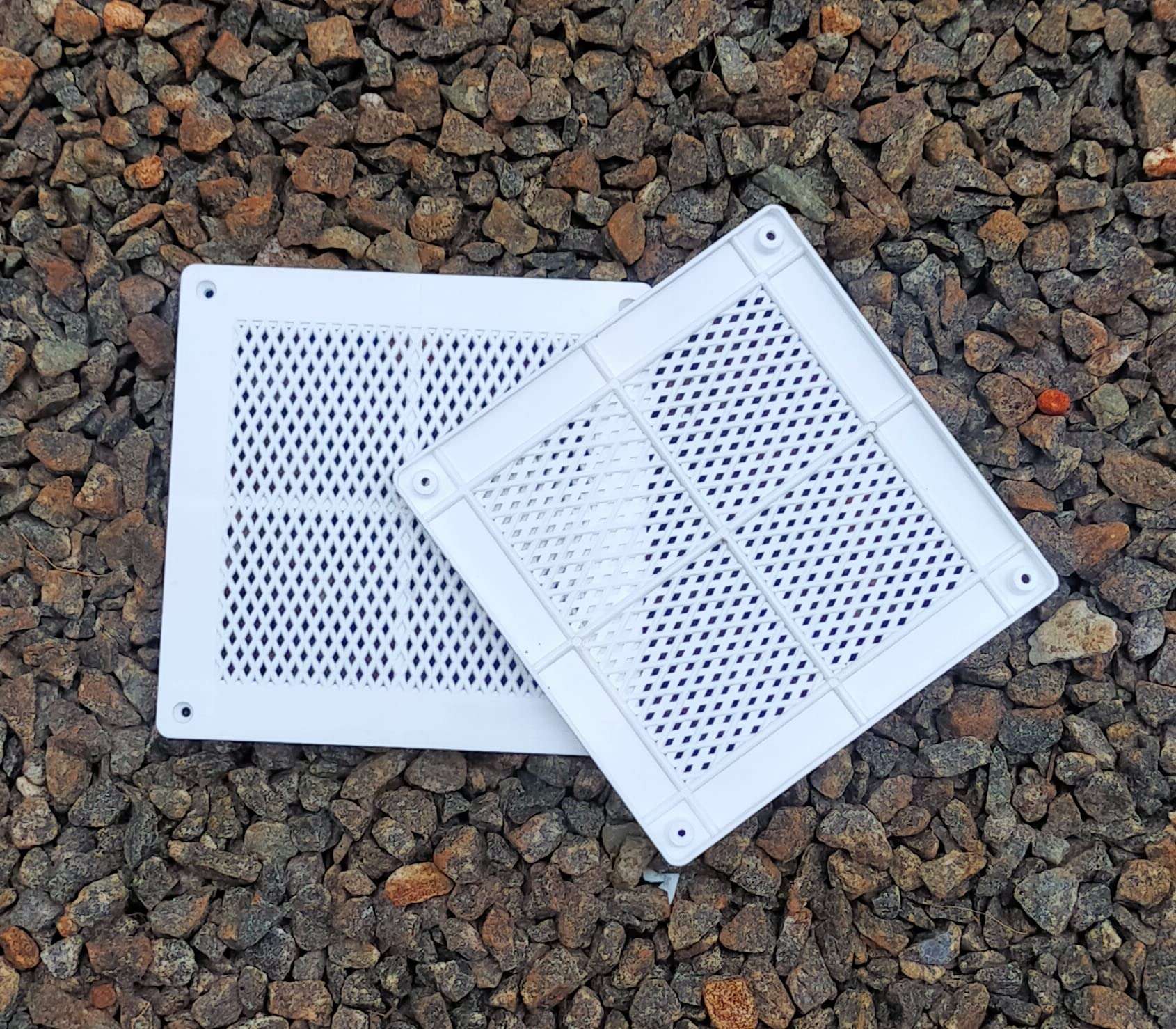 LJL Traders Wall Exhaust Fan/Chimney Vent Pipe Cover And Mosquito Net Dust controller/Air Vent Grille Cover Ducting (7 Inch Square, 3 Piece)