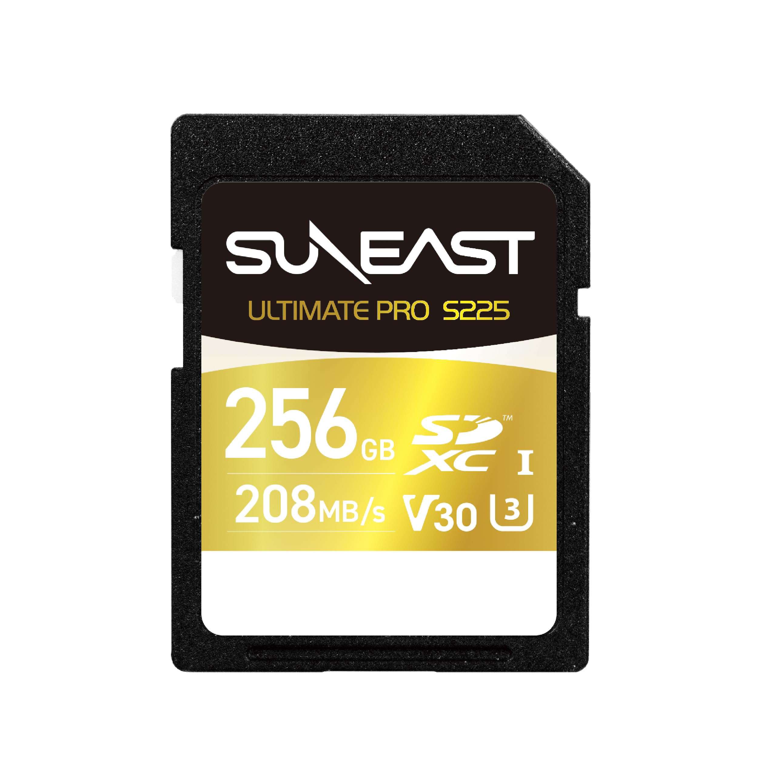 SUNEAST Ultimate Pro 256GB SDXC UHS-I Memory Card – Up to 208MB/s Read, 170MB/s Write, V30, U3, C10, High Speed SD Card for 4K UHD Video, DSLR and Camera 1