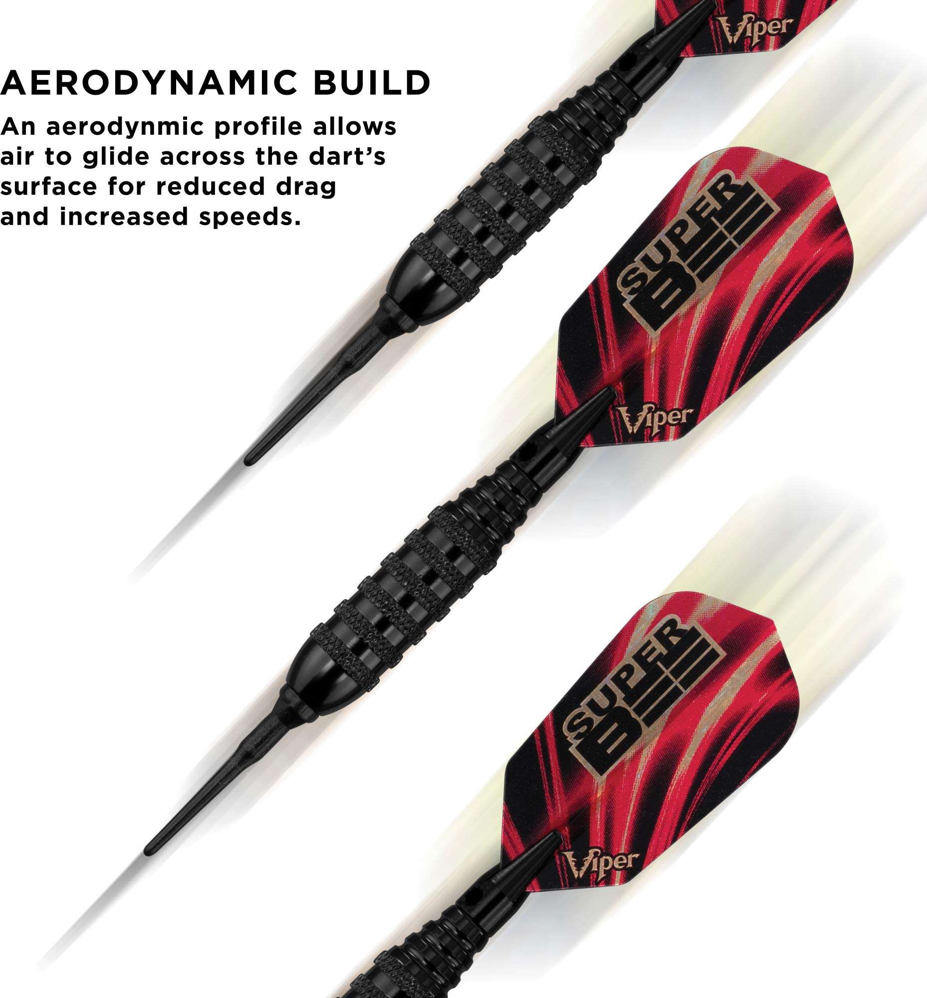 Viper Super Bee Soft Tip Darts: Black Coated Brass, 16 Grams 5