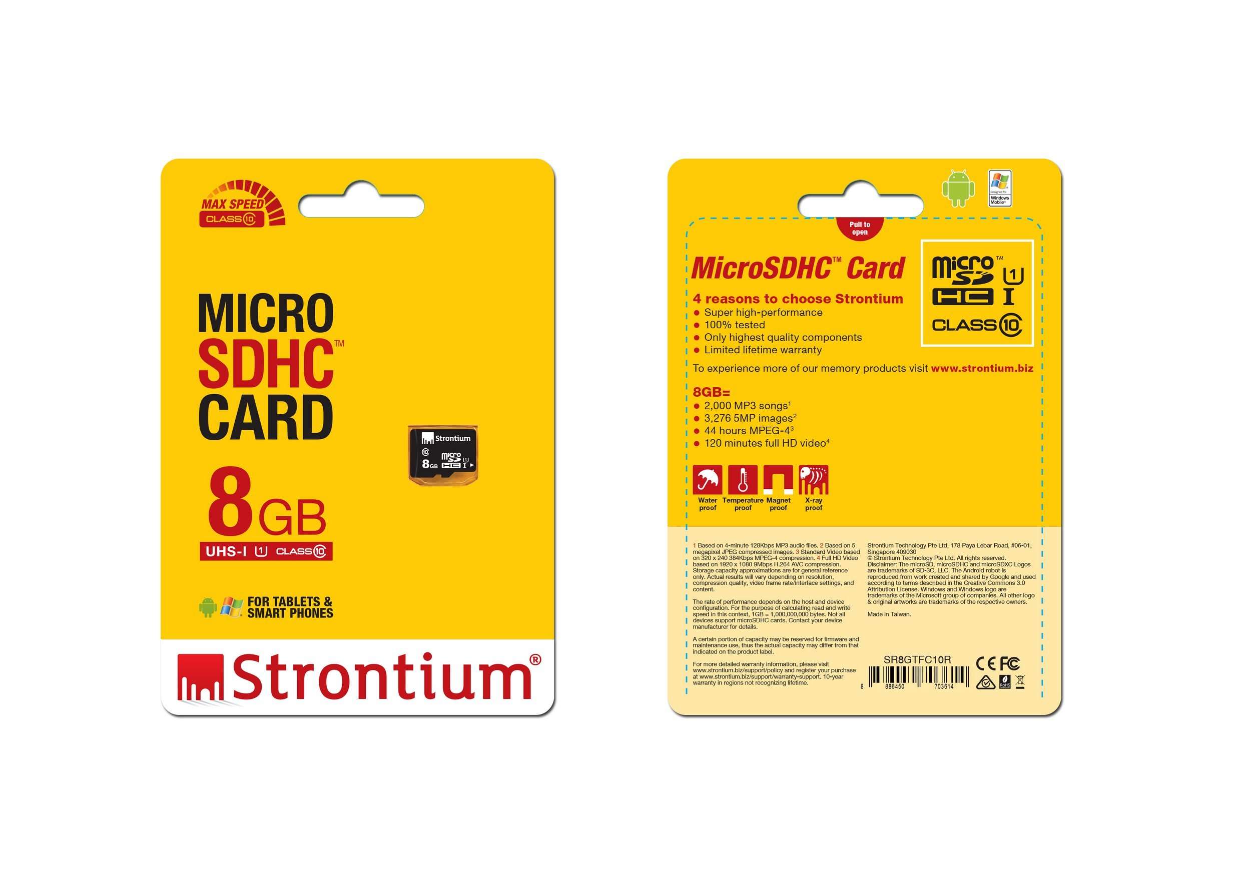 Strontium MicroSD Class 10-8GB Memory Card (Black) 2