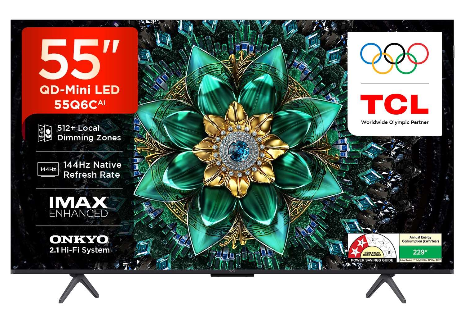TCL 139 cm (55 inches) 4K UHD Smart QD-Mini LED Google TV 55Q6C 1
