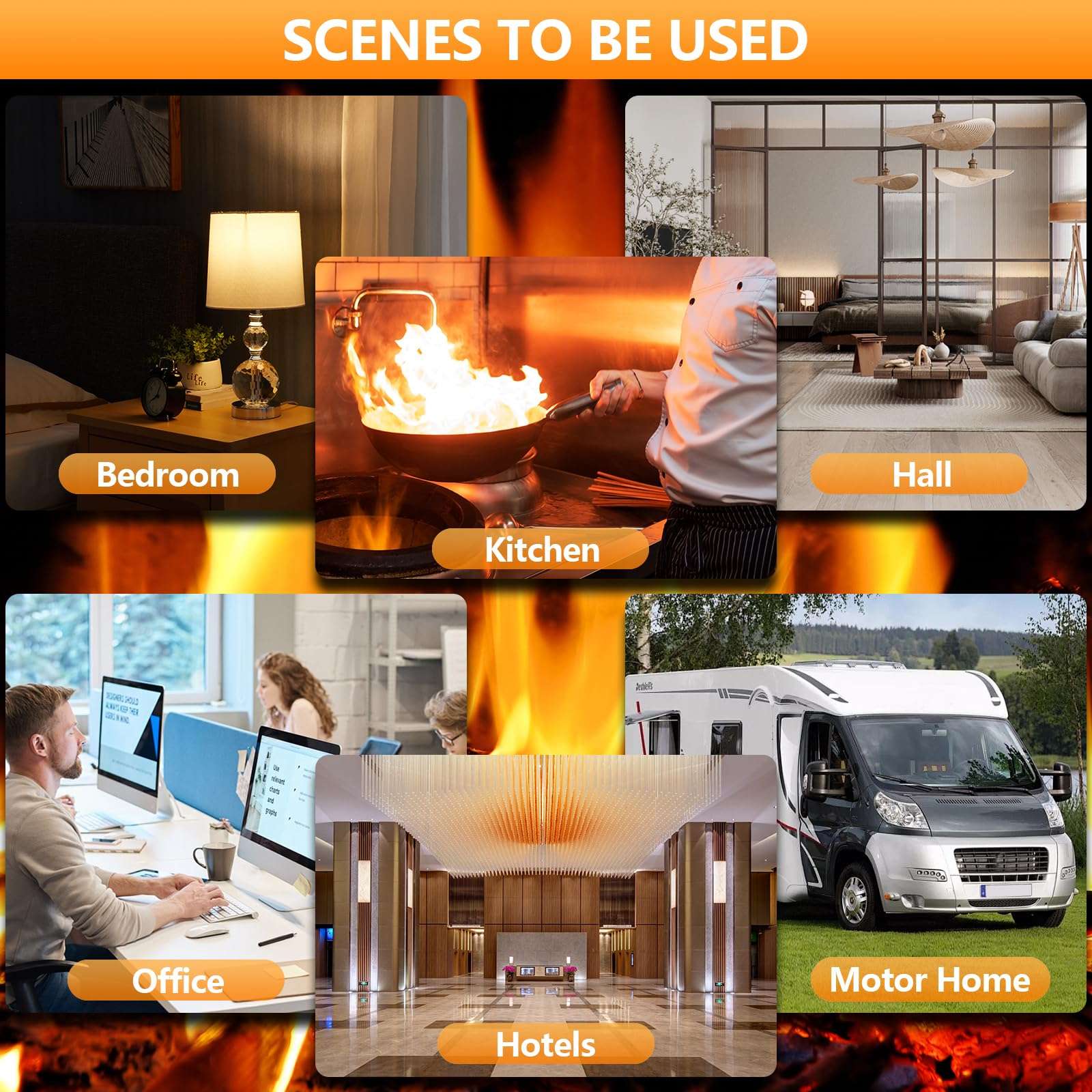 Carbon Monoxide Detectors, 2Pack 4-in-1 Natural Gas Leak Detector & Temperature/Humidity Monitor 5