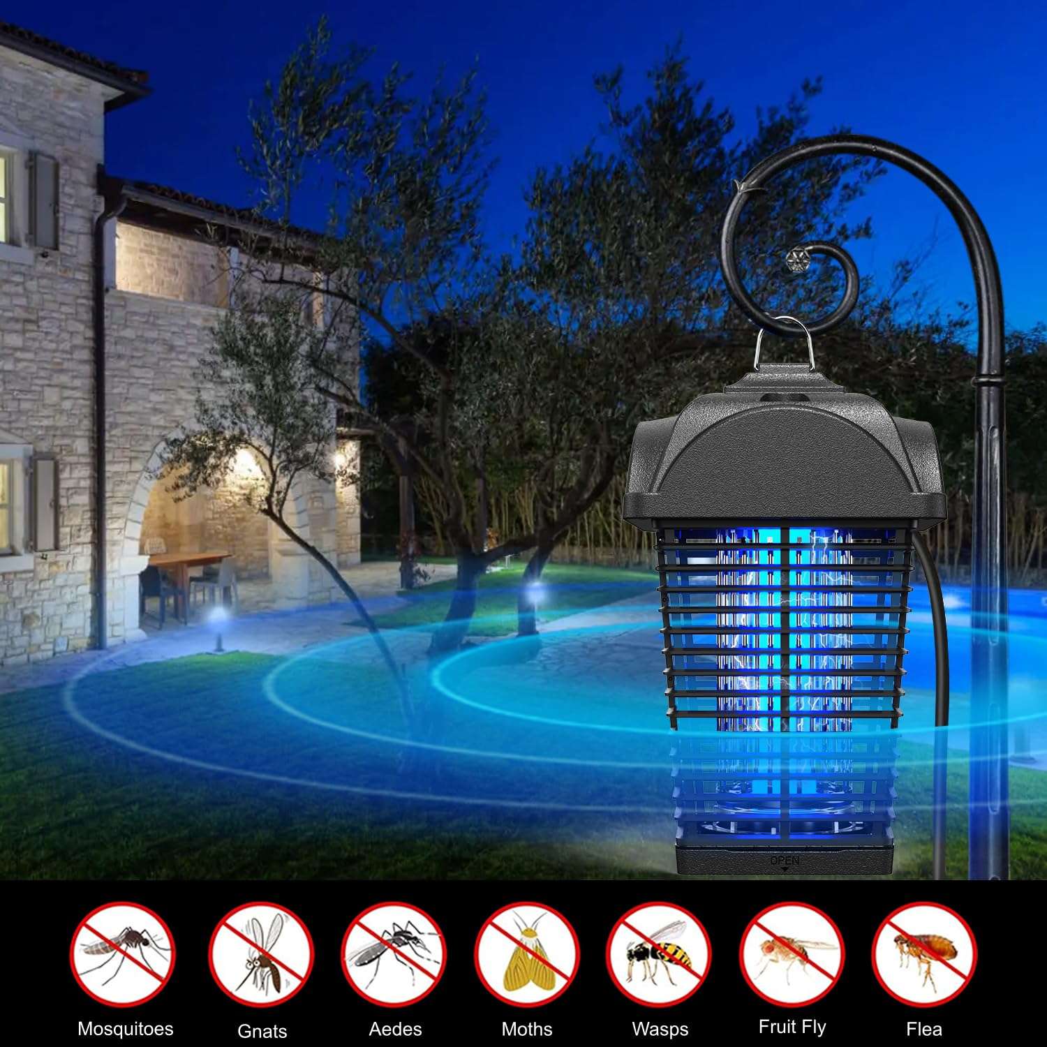 4200V Bug Zapper Outdoor Electric and Flying Insect Trap for Indoors 1PACK 4