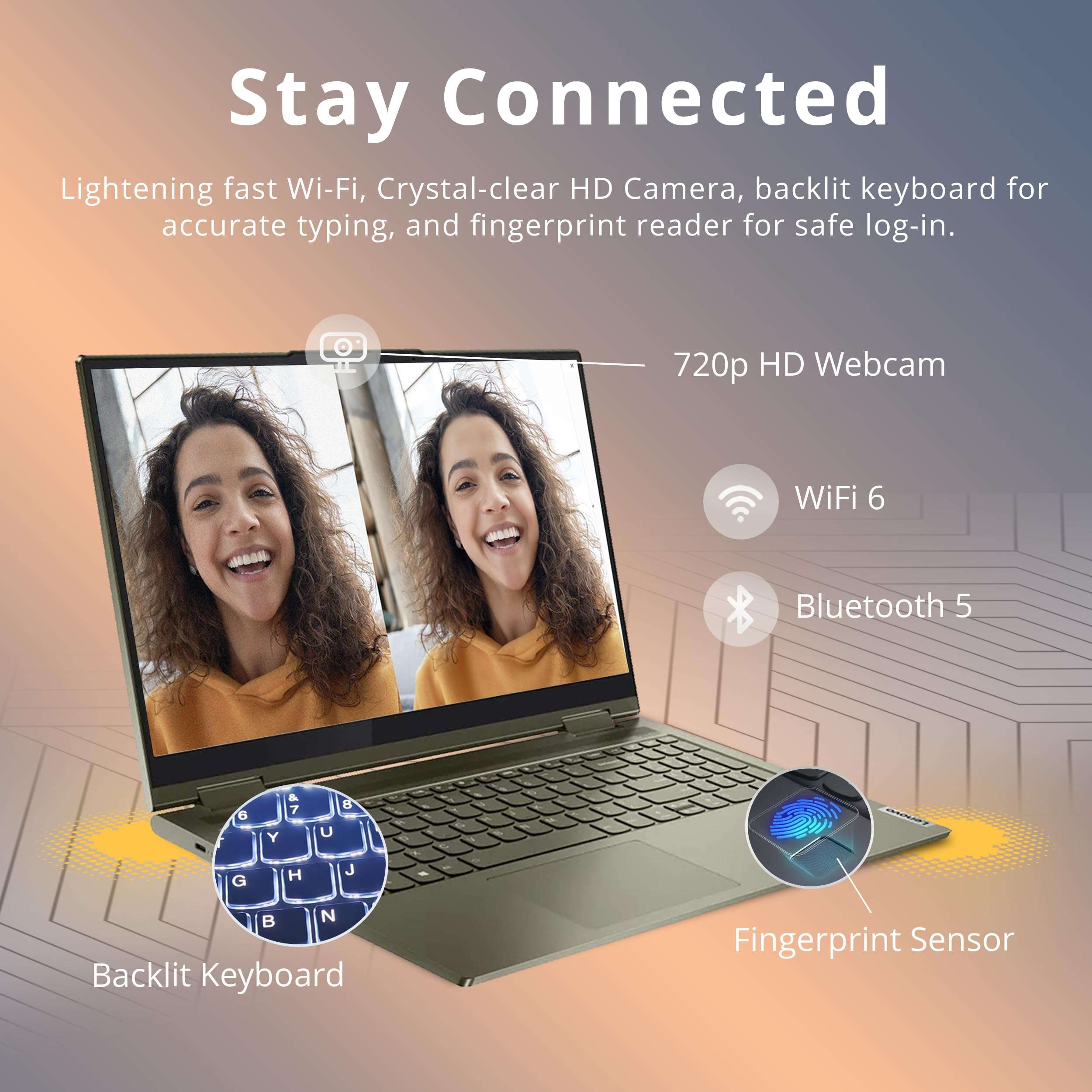 Lenovo Yoga 7i 2-in-1 360° 15.6" Touch Screen Laptop, Intel Evo Platform Core i7 1165G7, 12GB RAM, 512GB PCIe SSD, Intel Iris Xe Graphics, Backlit Keyboard, Win 11, Dark Moss, 32GB USB Card 5