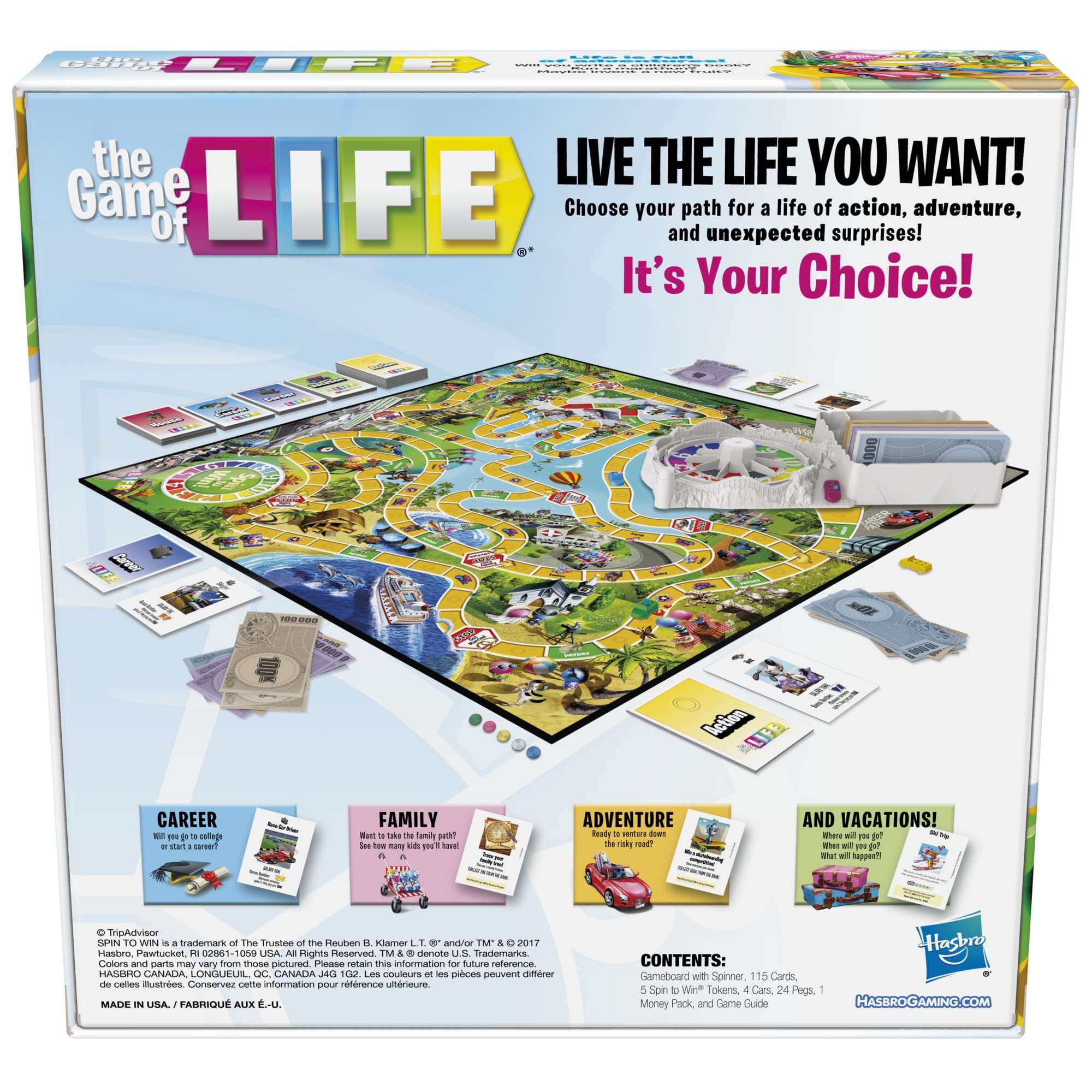 Hasbro Gaming The Game of Life Board Game, Family Games for Kids Ages 8+, Includes 31 Careers, Family Board Games for 2-4 Players, (Amazon Exclusive) 2