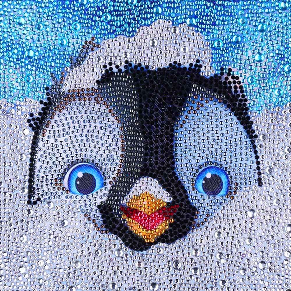 EEZYCHOIC 5D Diamond Painting Kits for Kids Full Drill Painting by Number Kits DIY Mosaic Making Arts Crafts Supplies for Children's Gifts (Penguin) 1