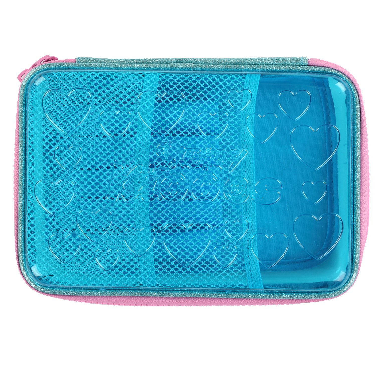 Smily Kiddos | Smily PVC Pencil Case (Light Blue) | Kids & School Pencil Case | School Pencil case | Pencil Case for Boys & Girls | Girls Stylish Pencil Box