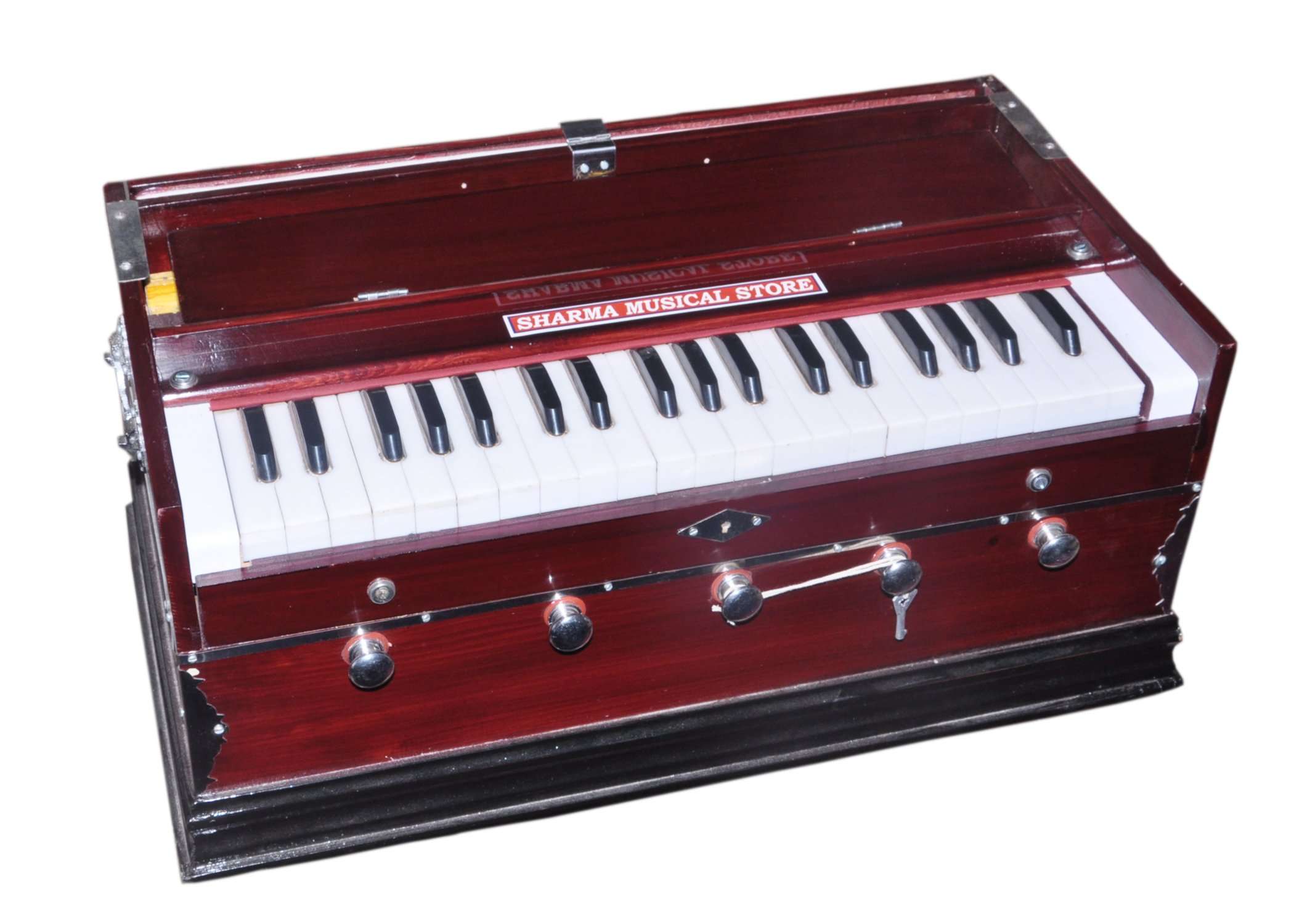 Sharma Musical Double Bellow 39 Keys Bass Reed Linden Wood Harmonium