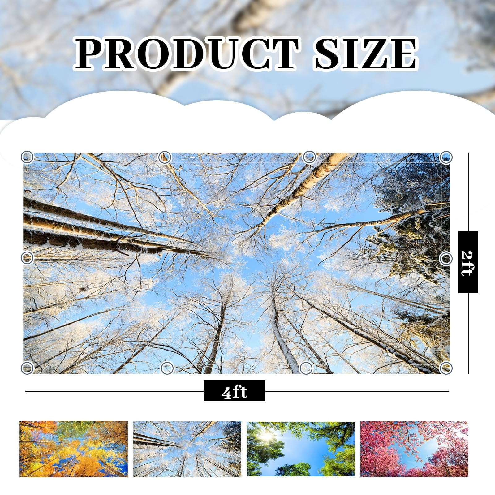 Patelai 8 Pack Fluorescent Light Covers for Classroom Ceiling 4 x 2 Feet Magnetic Light Covers Filter for Office School Drop Ceiling Supplies(Seasons Forest) 3