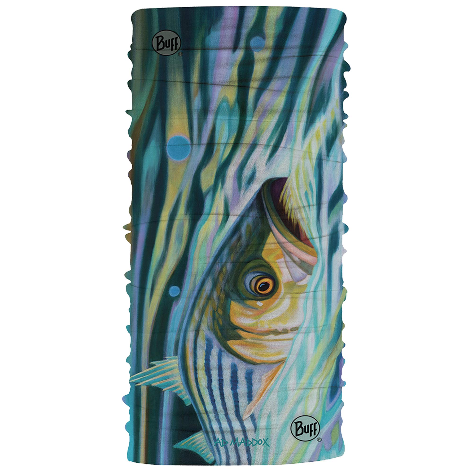 BUFF Unisex-Adult Coolnet UV+ Multifunctional Headwear, A.D. Maddox Striper Rise, One Size