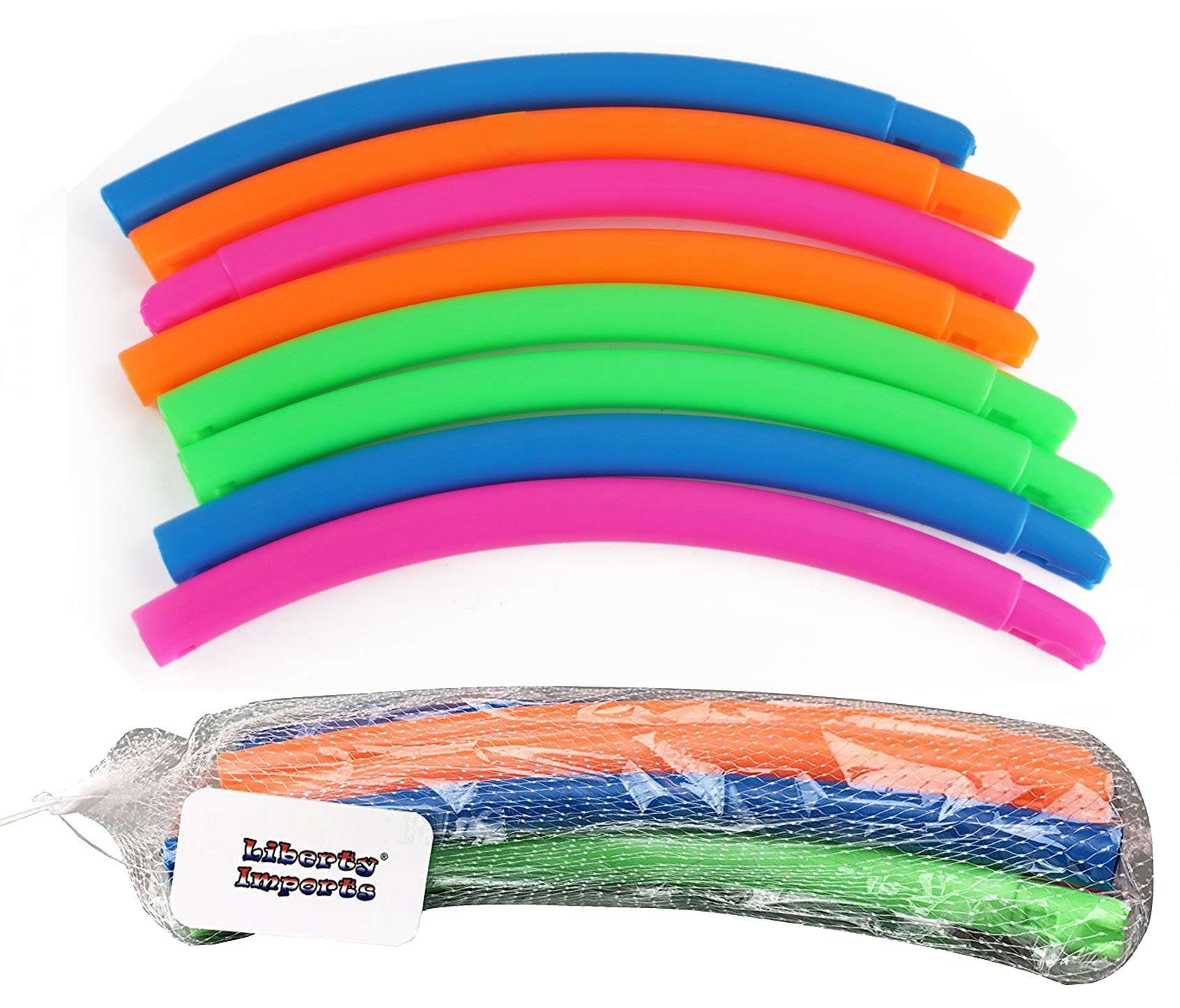 42" Exercise Hoop Snap Together Detachable Adjustable Weight Plastic Large Toy Hoop Spinning Rings for Sports and Playing 5