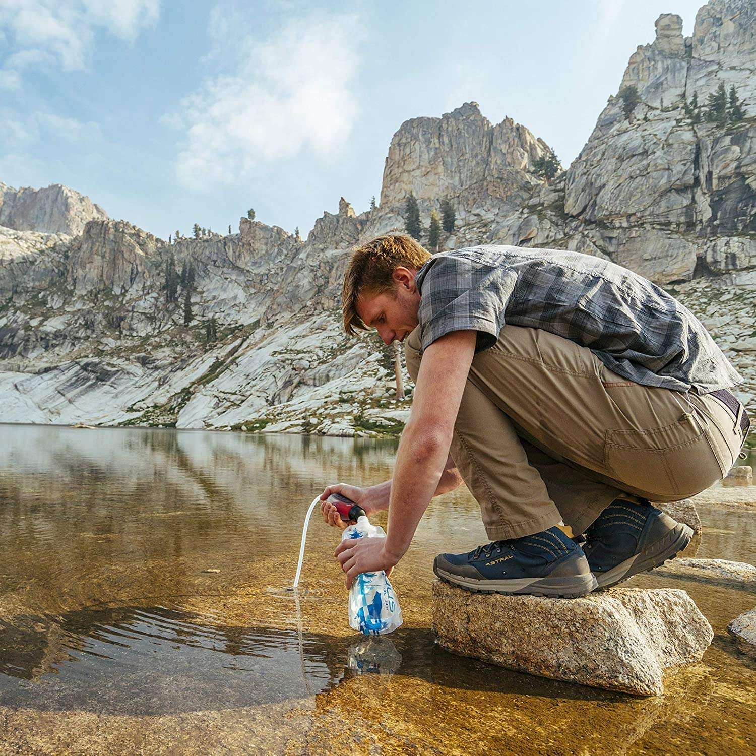 Platypus SoftBottle Flexible Water Bottle with Push-Pull Cap, Blue, 1.0-Liter 4