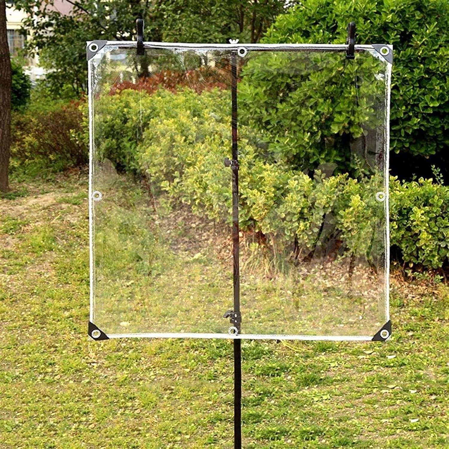 Waterproof Window Curtains Transparent Outdoor ,Balcony 5W x 5L Clear, 500 GSM Rain Sun Dust Privacy Cold Protections 6