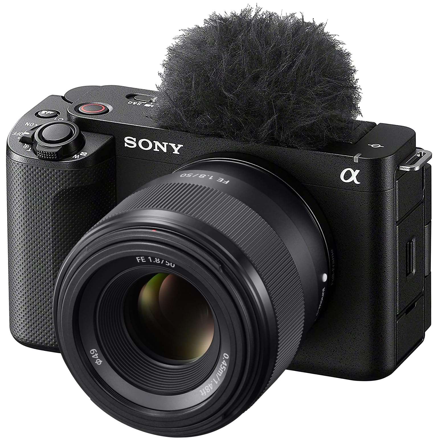 Sony ZV-E1 Full Frame Mirrorless Vlog Camera Body + FE 50mm F1.8 Full Frame E-Mount Lens ILCZV-E1/B Black + SEL50F18F Bundle with Deco Gear Backpack + Tripod + 2 Battery, LED and Kit Accessories 3