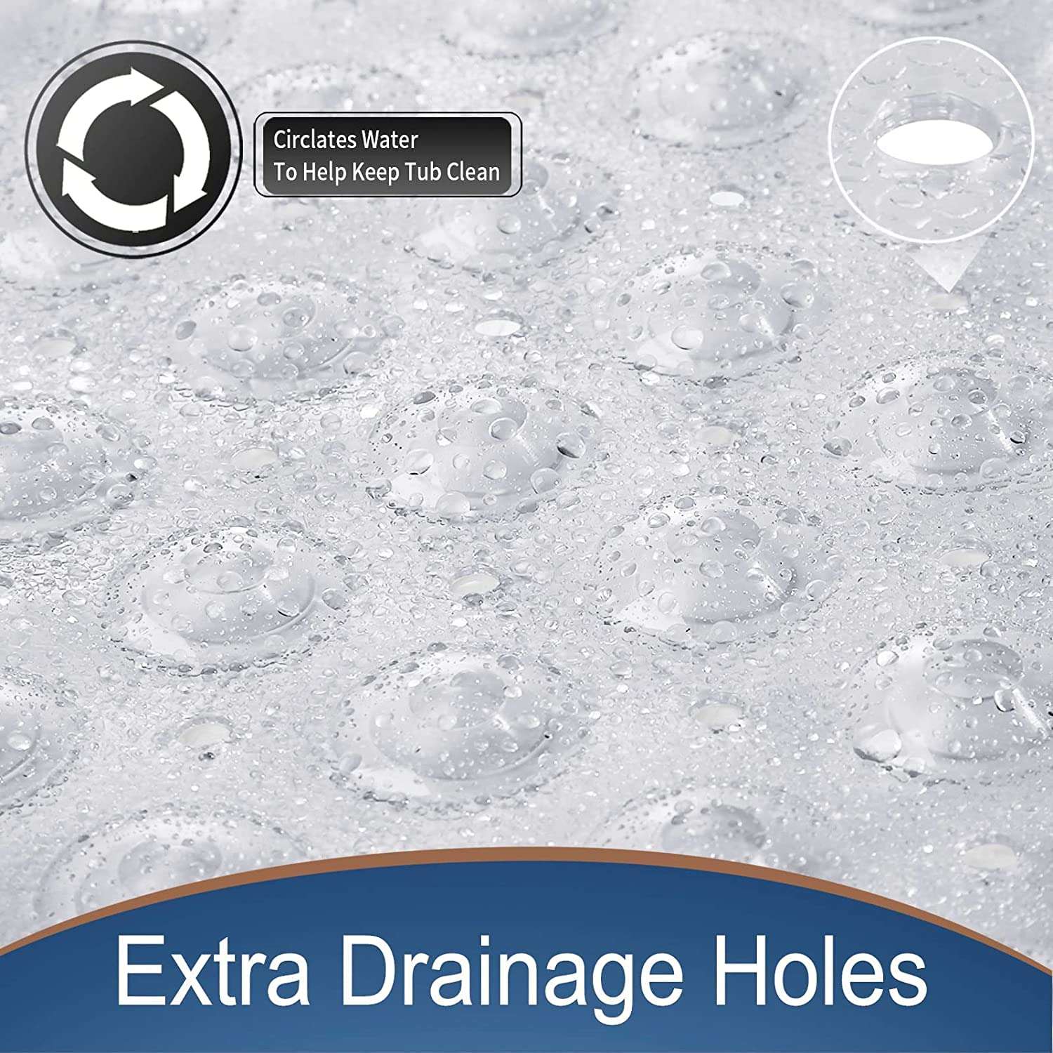 TAGPR Door mat Bathroom mats Anti Slip for Entrance Floor Foot Skid Bathtub Bath Shower Suction Cups (Design 7 | 100 X 40) 5