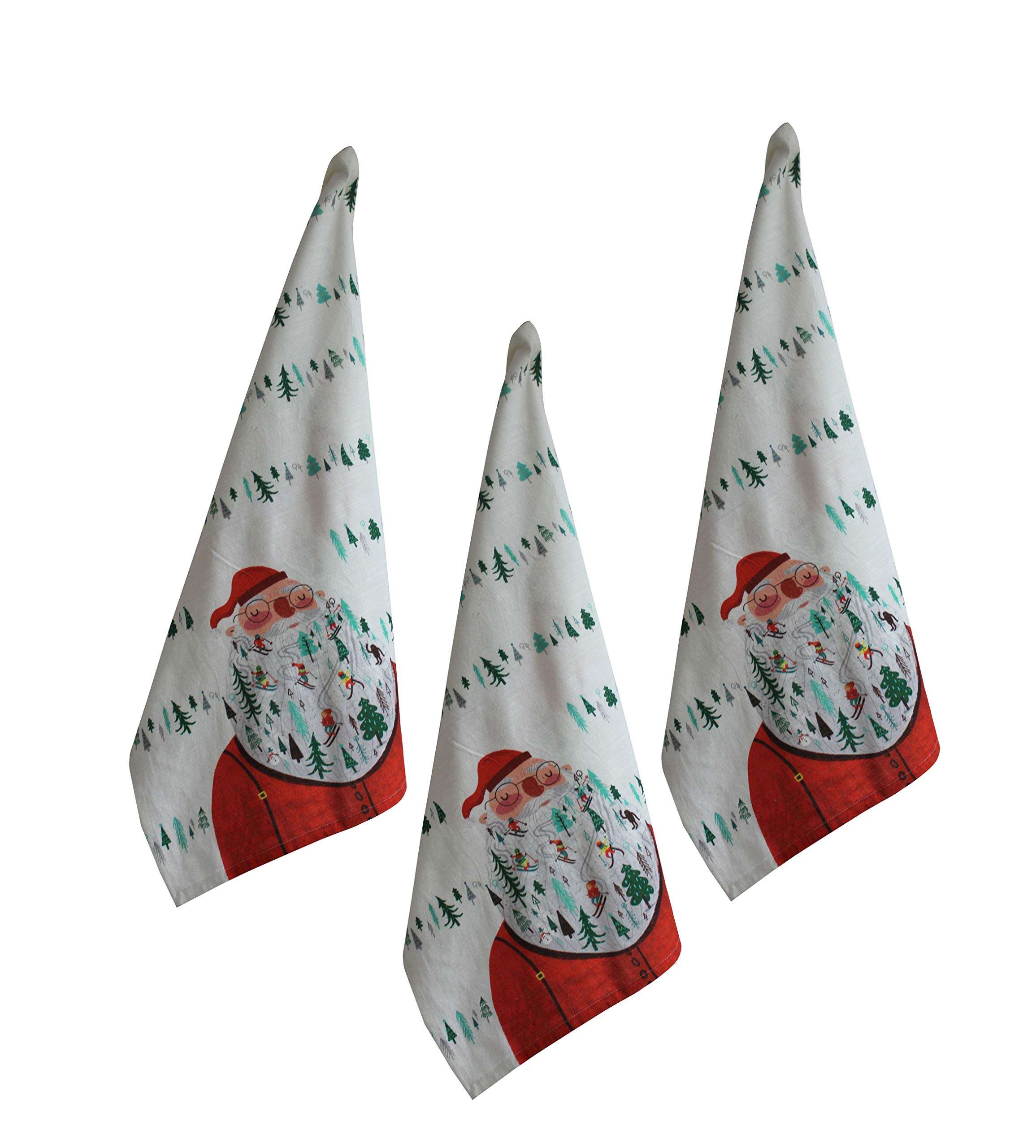 Kitchen Towels - Set of 3 Ultra Absorbent and Fast Drying Professional Grade Cotton Dishcloths for Everyday Cooking Baking - 45x70 Cms 1