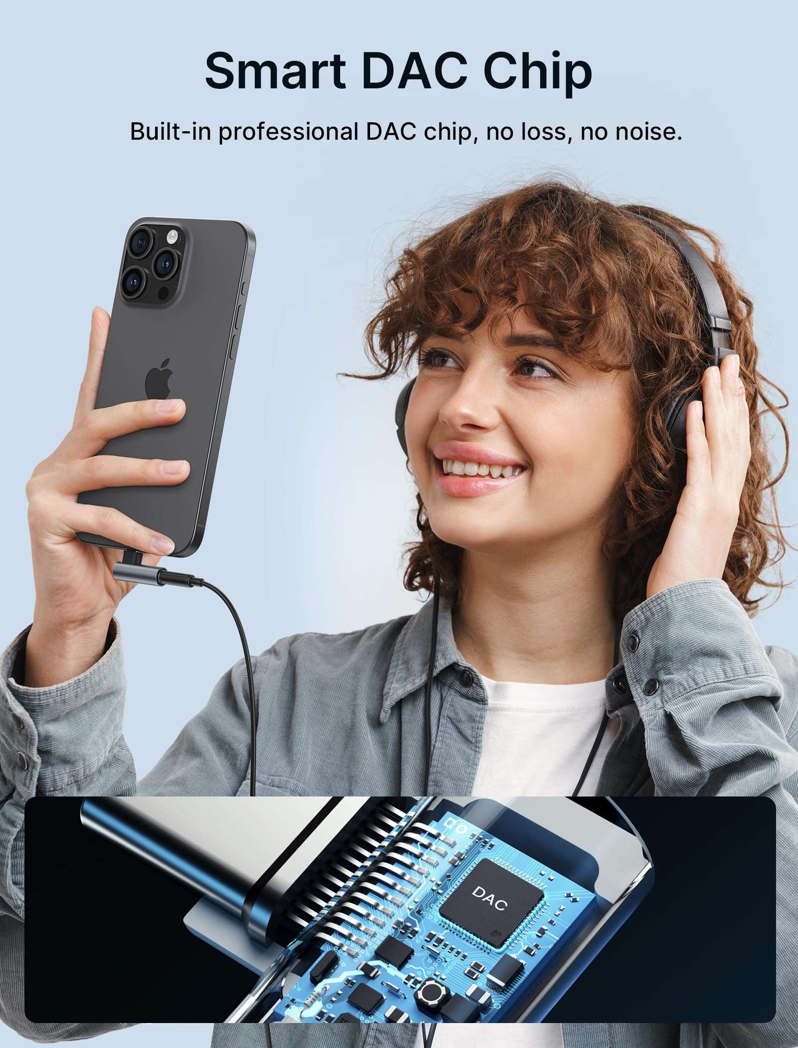 JSAUX USB Type C to 3.5mm Female Headphone Jack Adapter, USB C to Aux Audio Dongle Cable Compatible with Pixel 4 3 2 XL, Galaxy S22 S21 S20 S20-5G Ultra S20+ Note 20 10 S10 S9 Plus iPad Pro-Grey 3