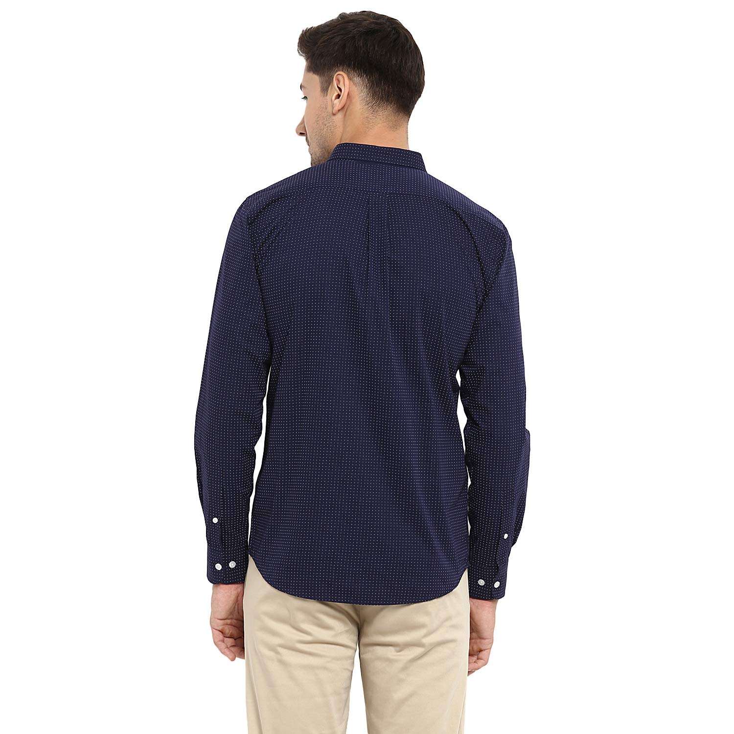 Red Tape Men's Printed Regular fit Casual Shirt (RSF9254A_Dot Navy_S 3