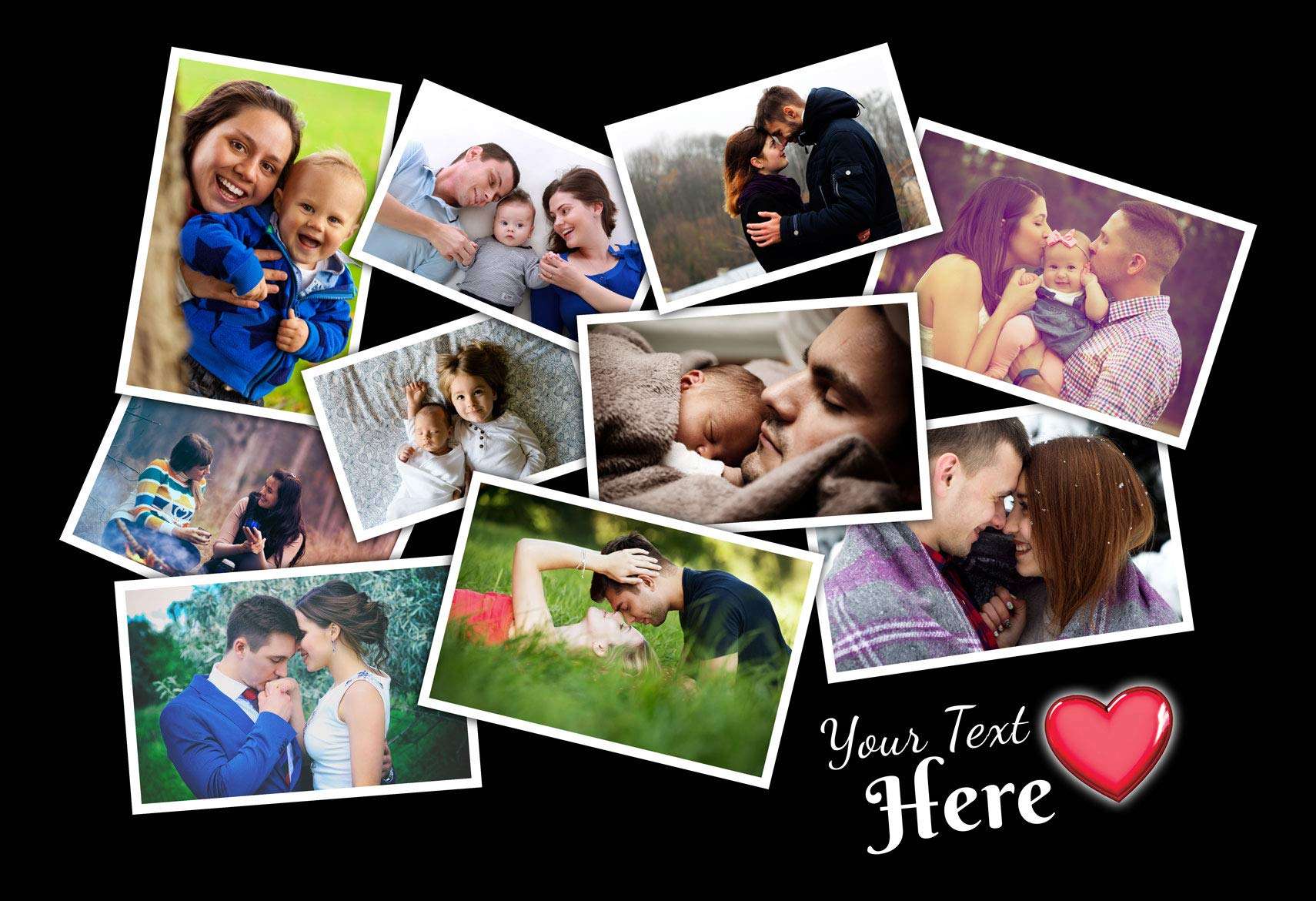 Brown Cloud Personalized Printed Photo Poster/Collage/Memories with Customized Text Message or Personalized/Customized Photograph Gift for Family/Friends 13 x 19 inch Gloss Laminated (013)