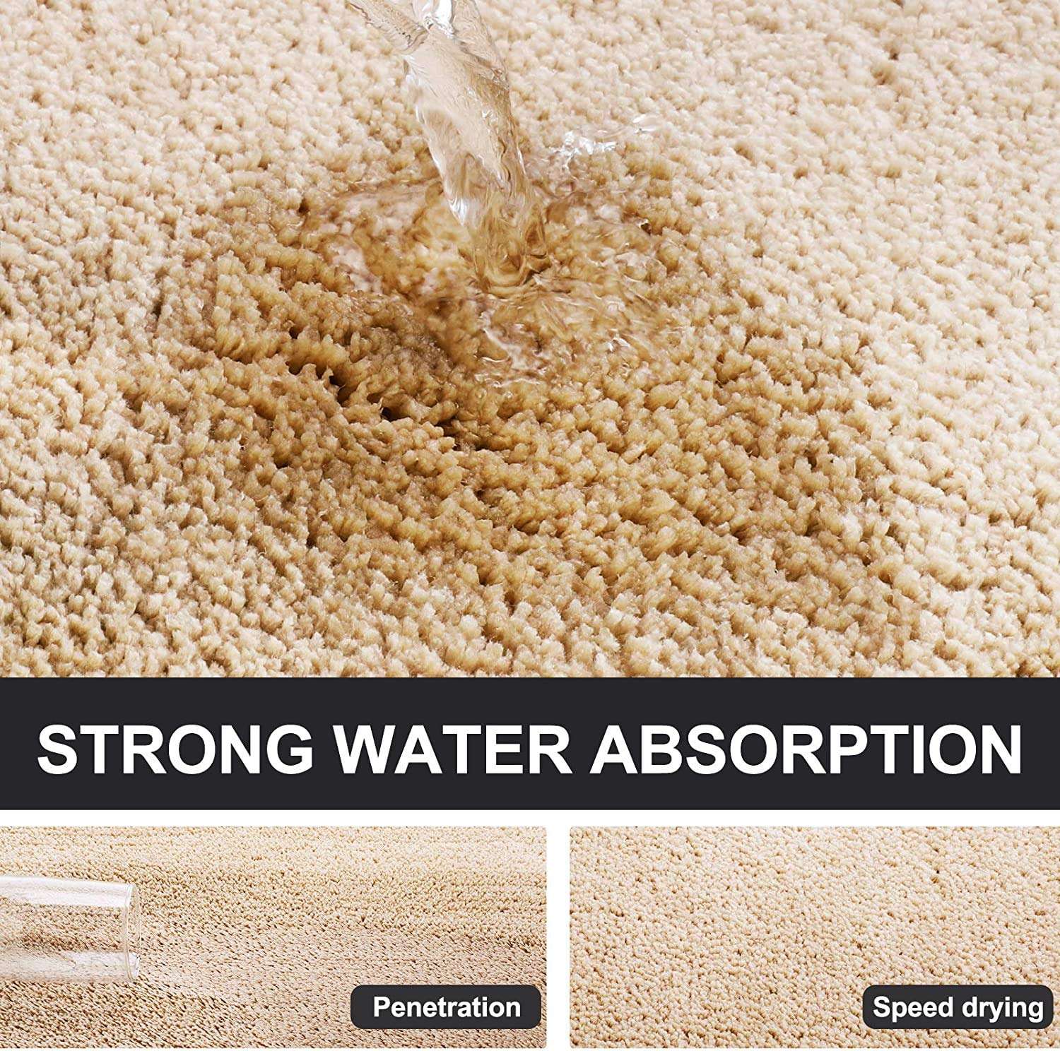 SW Home Care Featuring Self Designed 100% Cotton Tufted Multi-Colored, Water Absorbent, Anti Skid Bathmat, Size - 50 X 80 cm 4