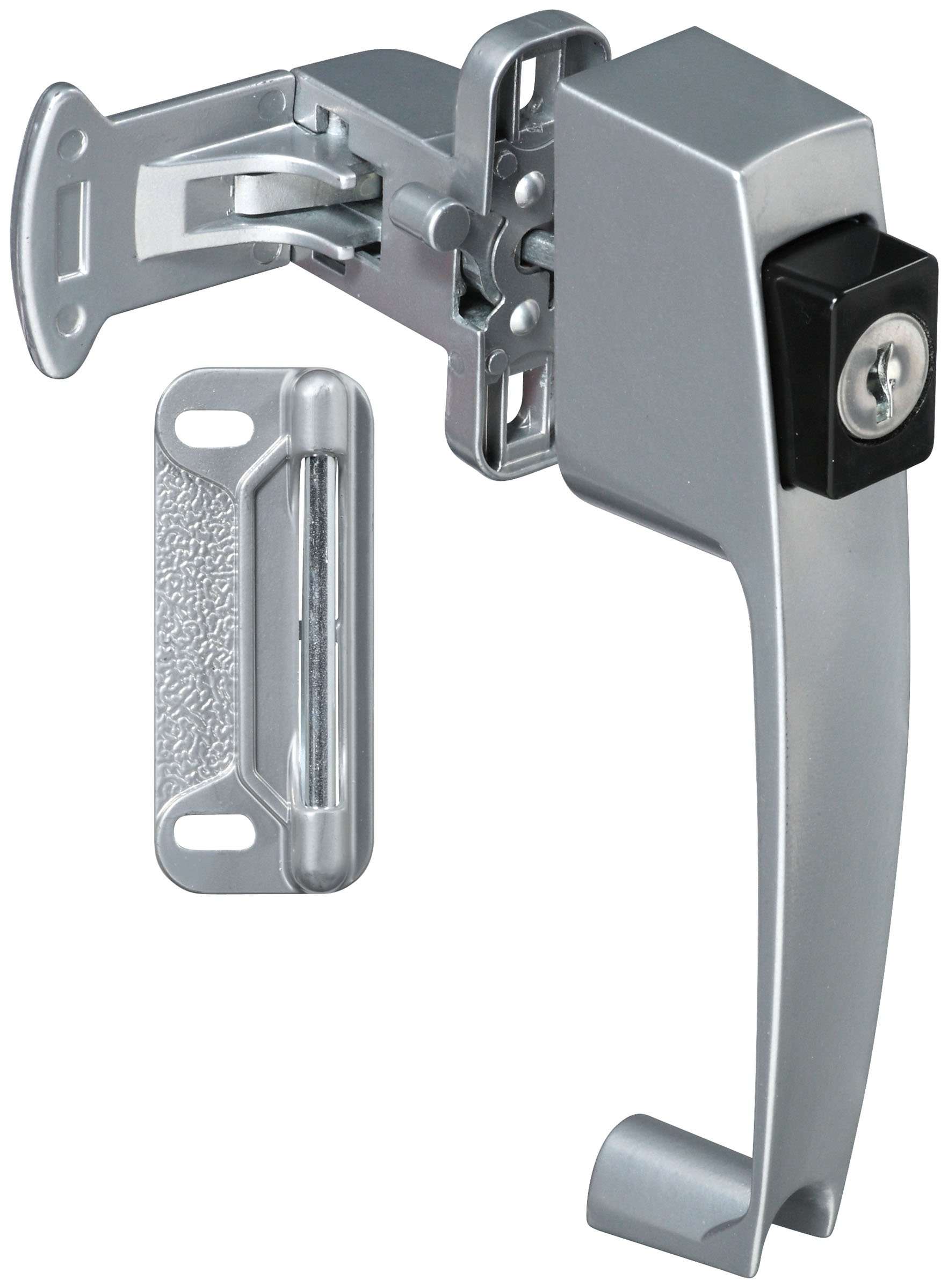 Stanley Hardware S748-270 CD1705 Keylocking Pushbutton Latch in Clear Coated Aluminum