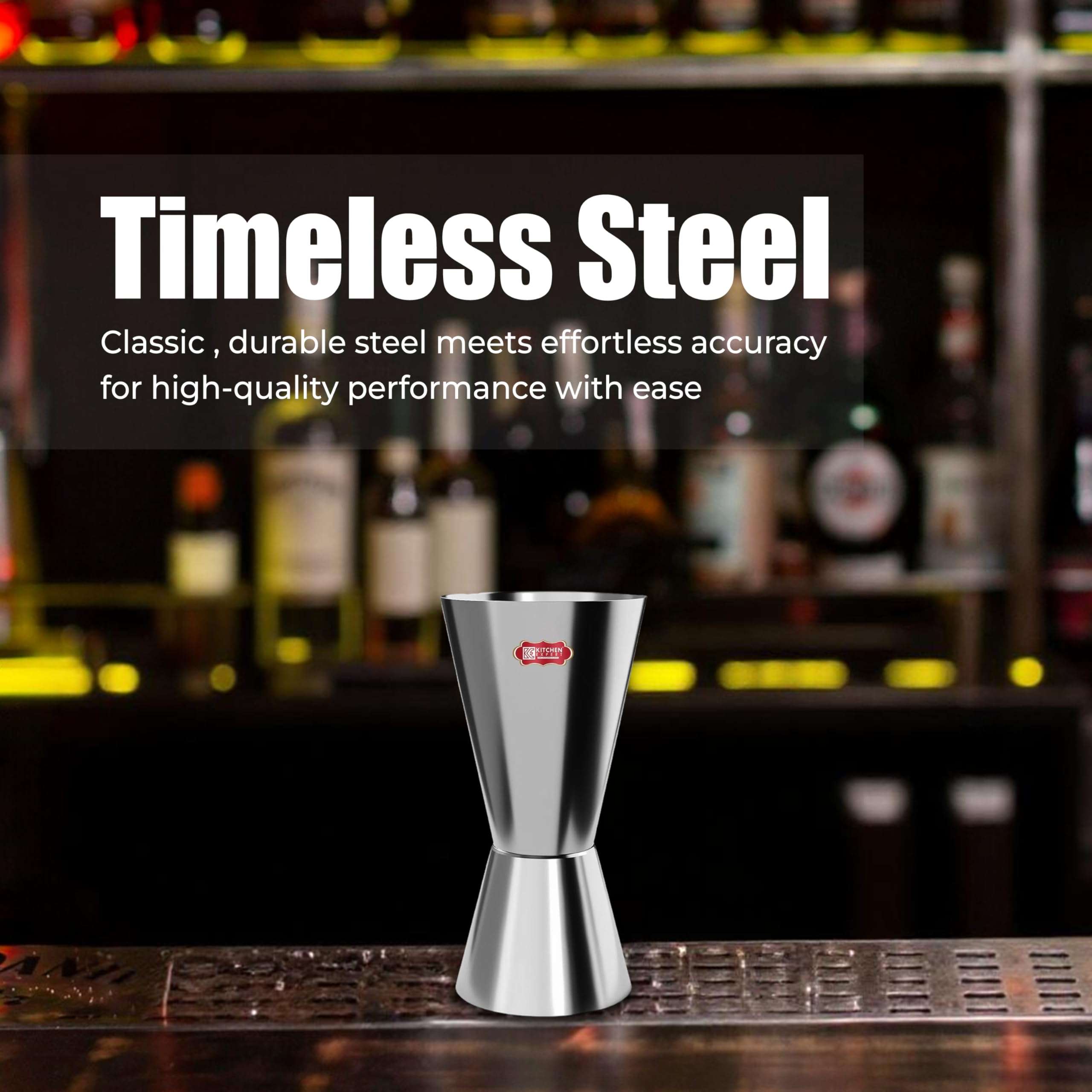 Kitchen Expert Tall Peg Measure | 1Pc | Stainless Steel | Cocktail Jigger | Double Sided | Drink Measurement | Bar Tool 5