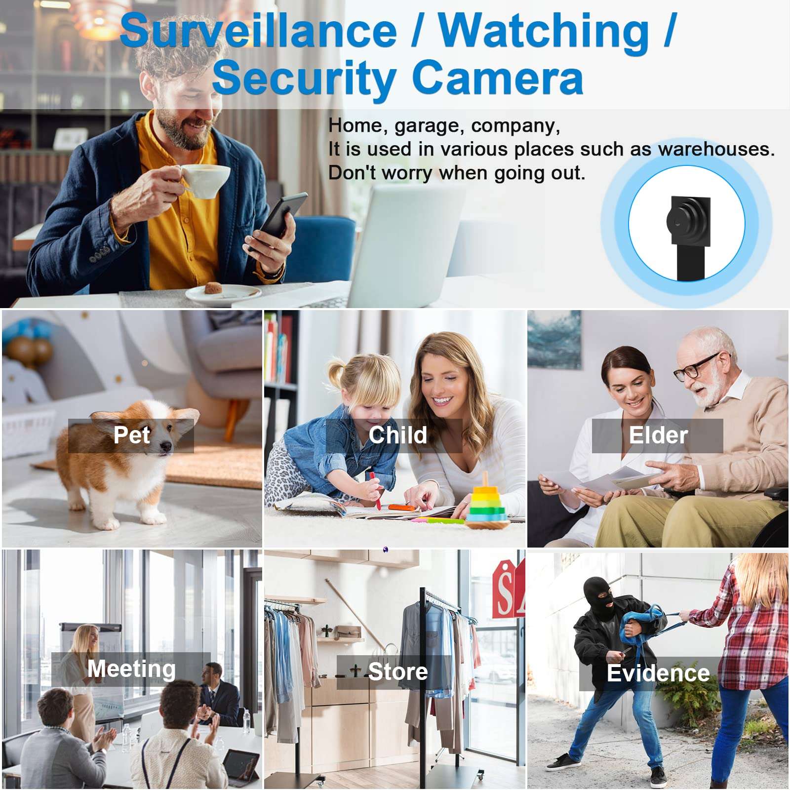 LIBREFLY Mini Hidden Camera WiFi Spy Camera HD 1080P Small DIY Module Nanny Cam for Home/Office Security 6