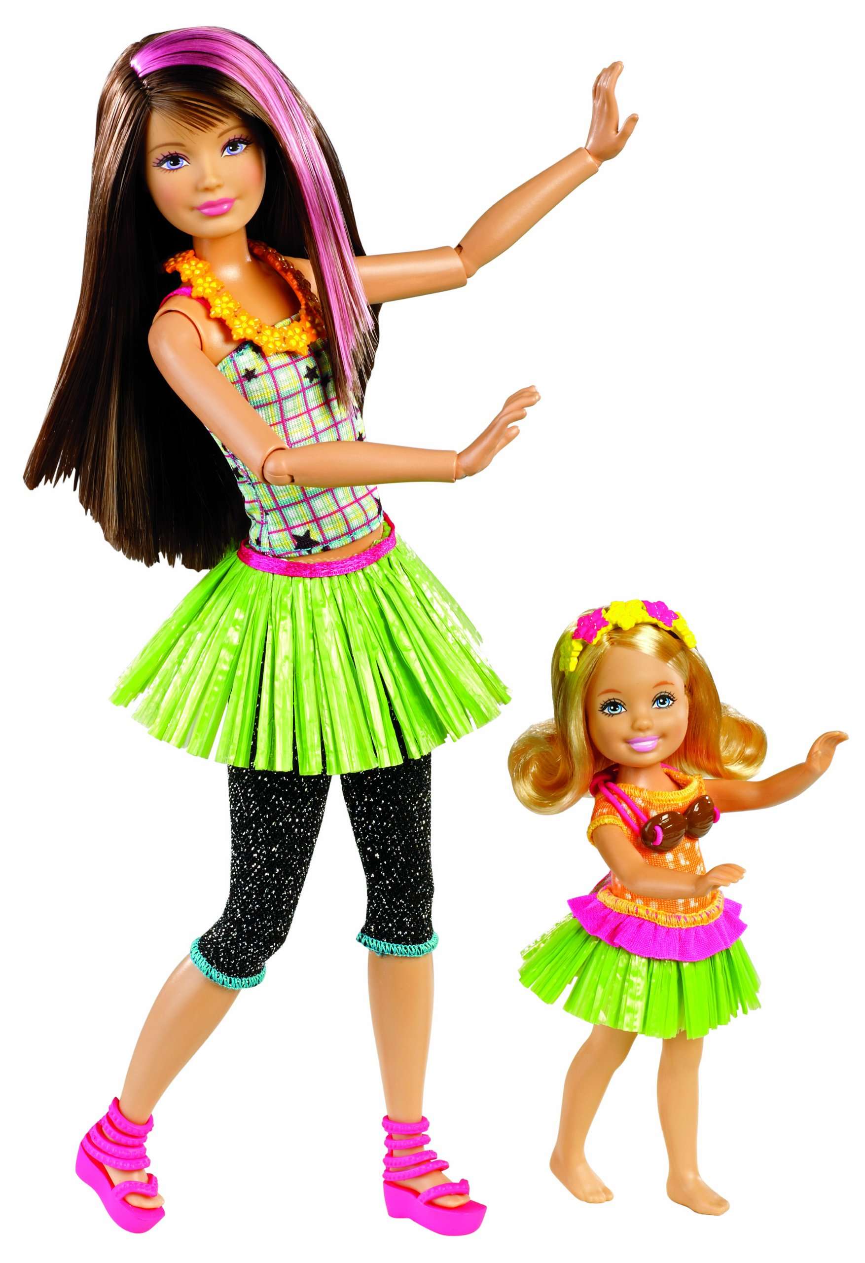 Barbie Sisters Hula Dance Skipper and Chelsea Doll 2-Pack 1