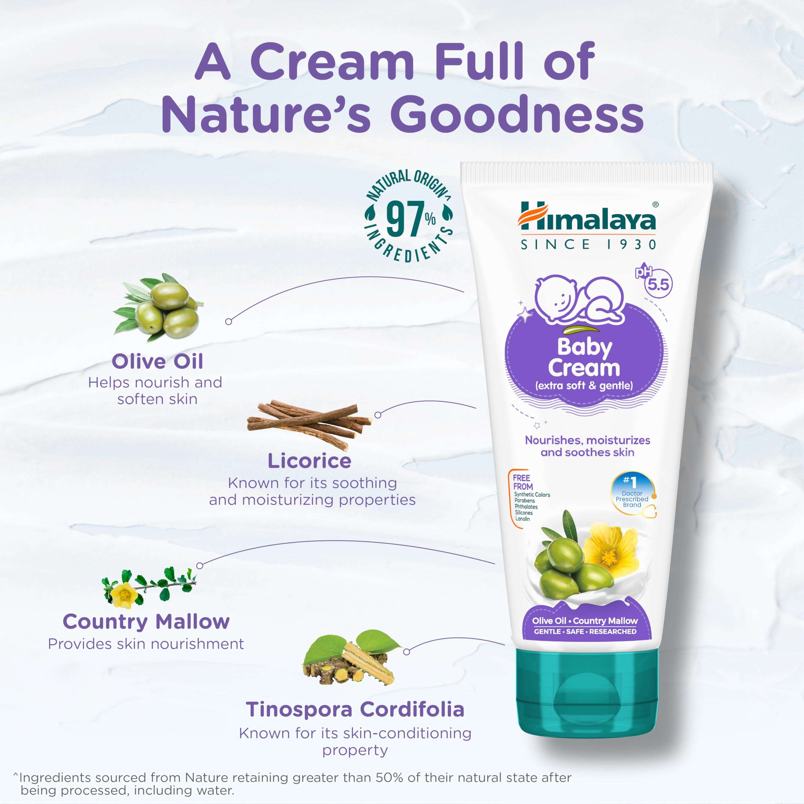 Himalaya Gentle Baby Cream 200ml | No.1 Doctor-Prescribed Brand | Nourishes & Extra Soft Skin | pH 5.5 Formulation | Safe for Newborns 5