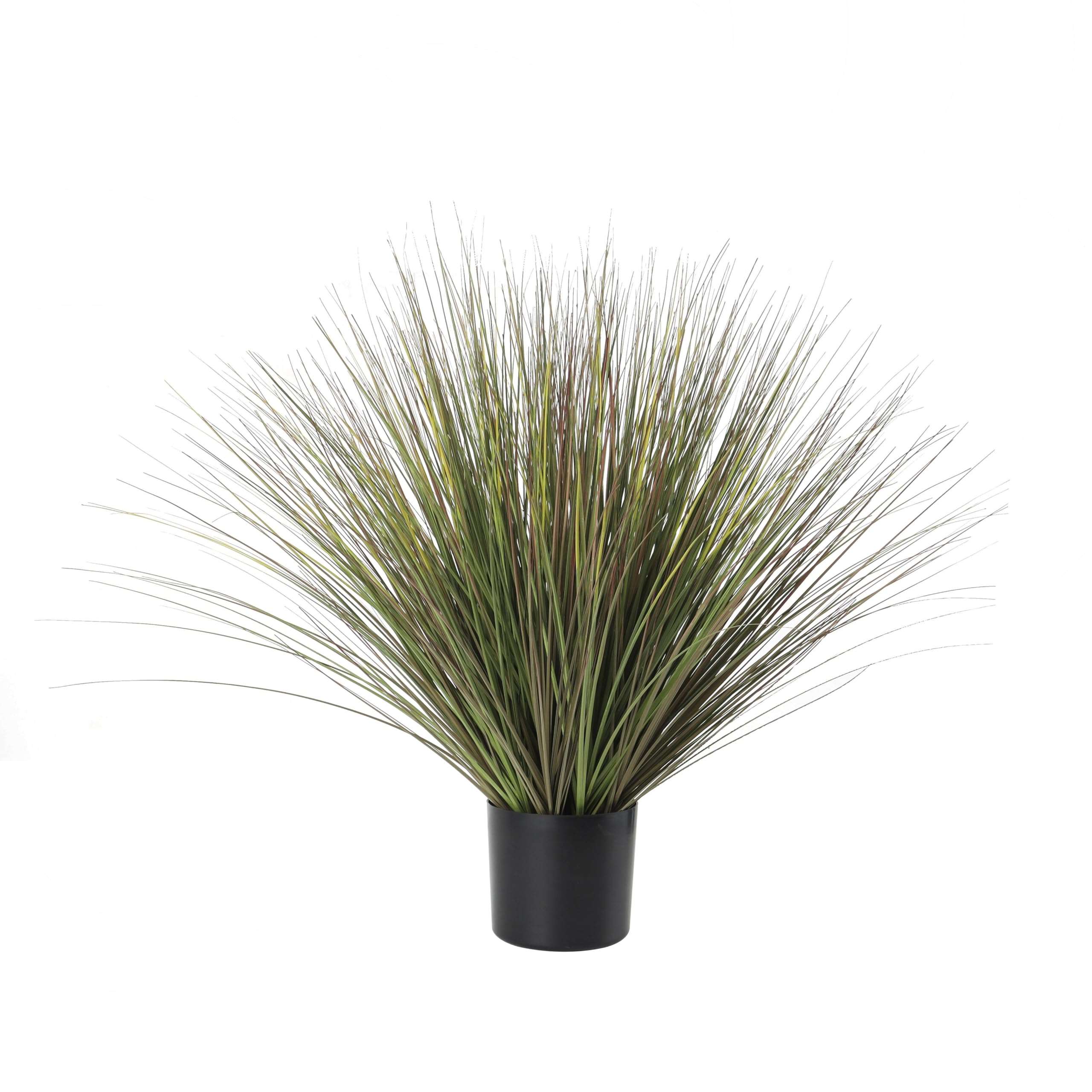 Deco 79 Faux Foliage Onion Grass Artificial Plant with Black Plastic Pot, 45" x 45" x 36", Green 5