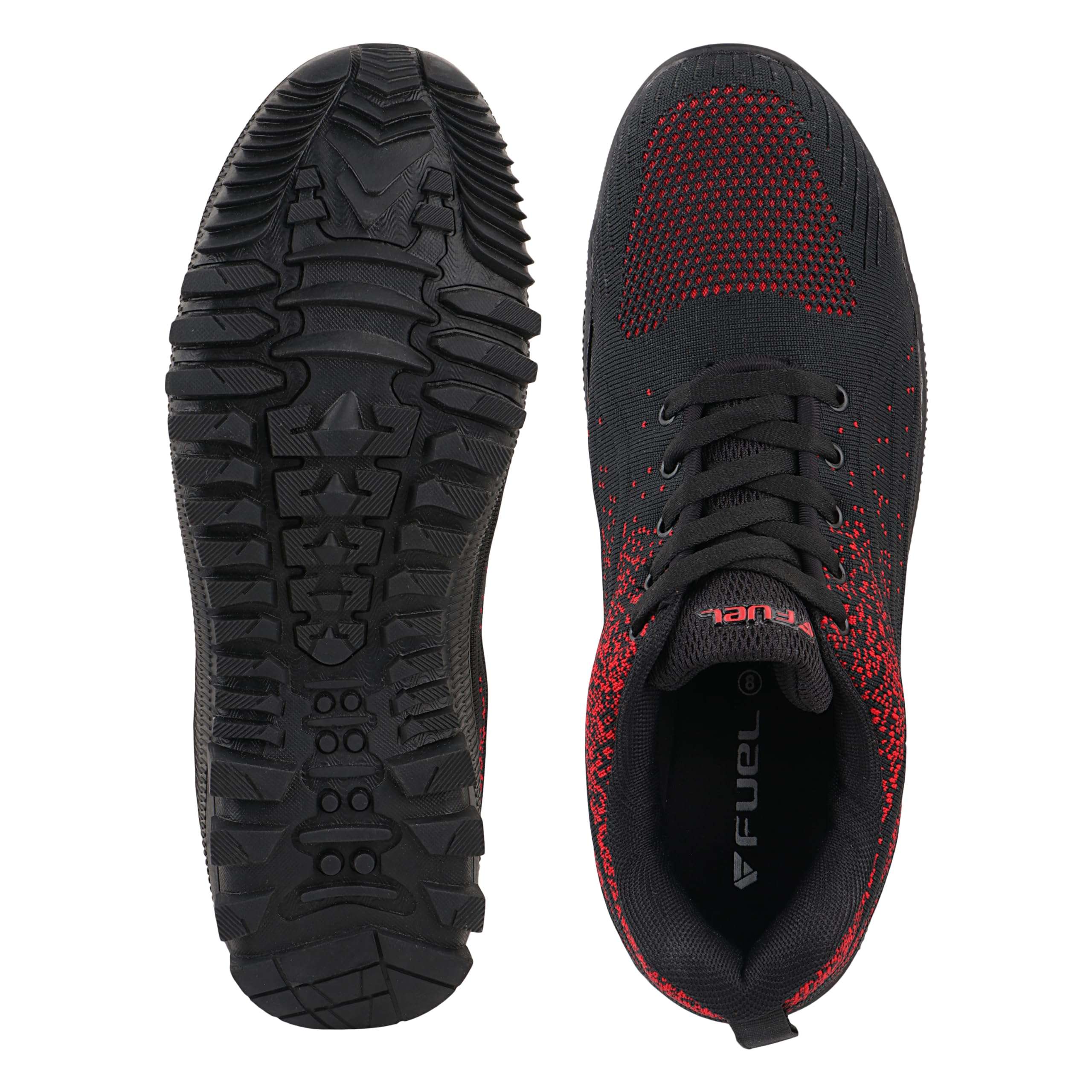 FUEL Trendy Industrial Safety Shoes for Men, Pu Single Density with 200j Metallic Toe Cap Breathable Knitted Fabric, Slip Resistance Lace-up Industrial Shoe (6UK -11UK) 6