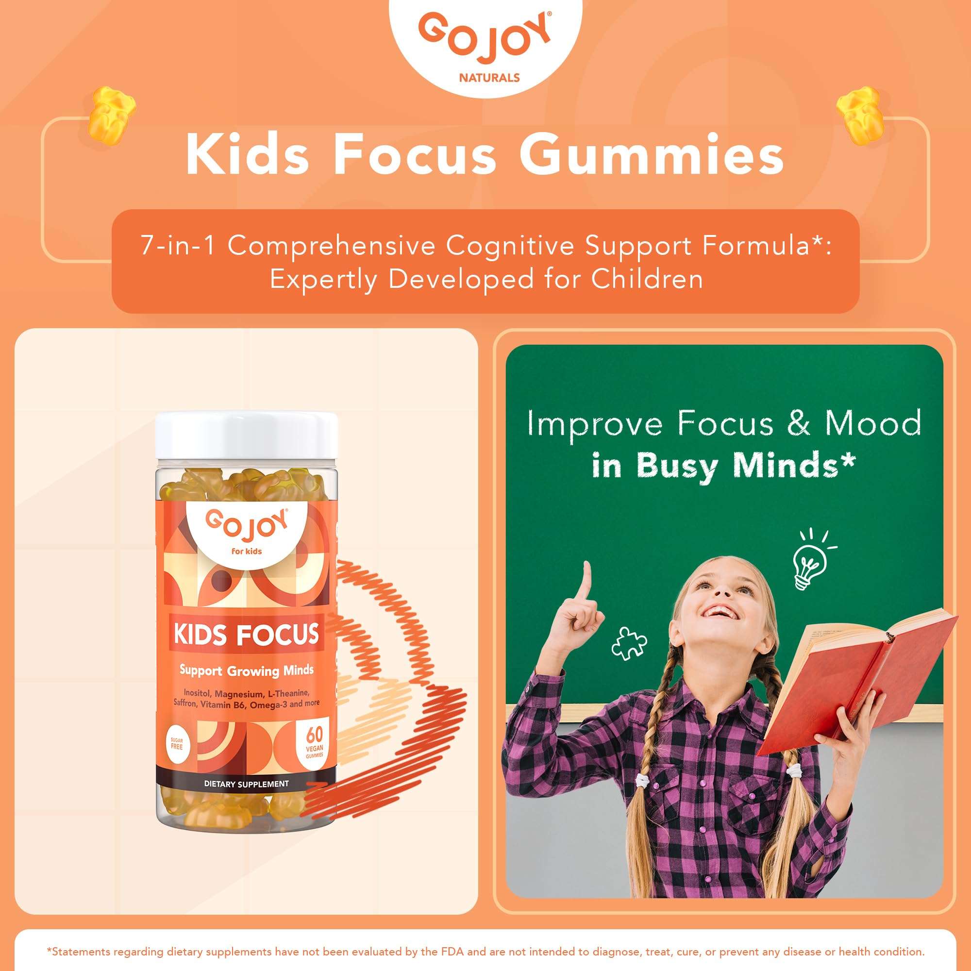 Kind Nature Potassium & GOJOY Naturals Focus Bundle - Nutritional Support for Kids & Adults - Vegan & Gluten-Free 6