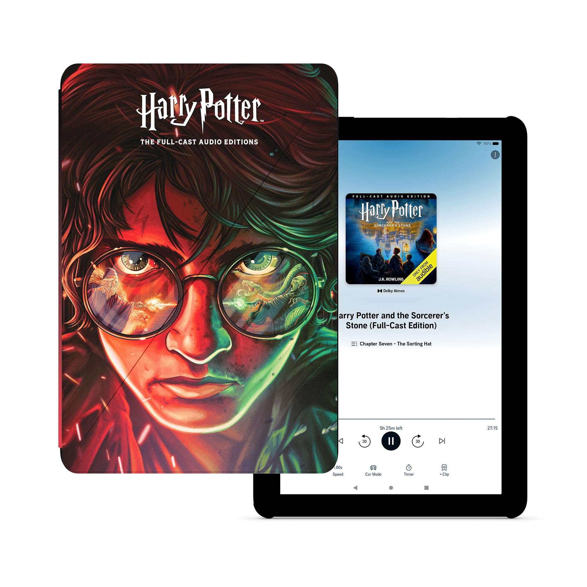 Amazon Fire HD 10 tablet 32GB (newest model) | Officially Licensed Limited-Edition design in celebration of Harry Potter: The Full-Cast Audio Editions on Audible (sold separately) 1