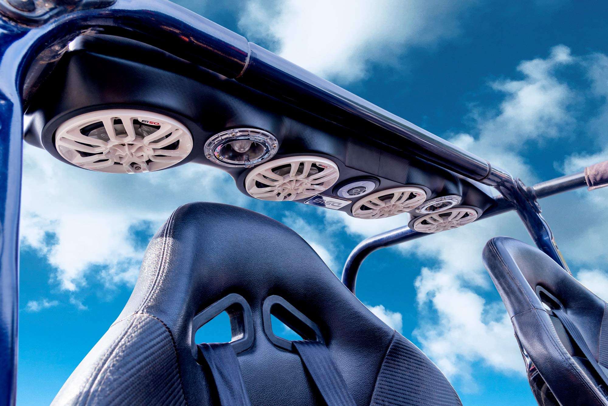 DS18 TJ-SBAR/BK TJ Wrangler Overhead Sound Bar System - Will Accommodate 4X 6.5 Speakers, 2X 1.75 Tweeters (Black) 5