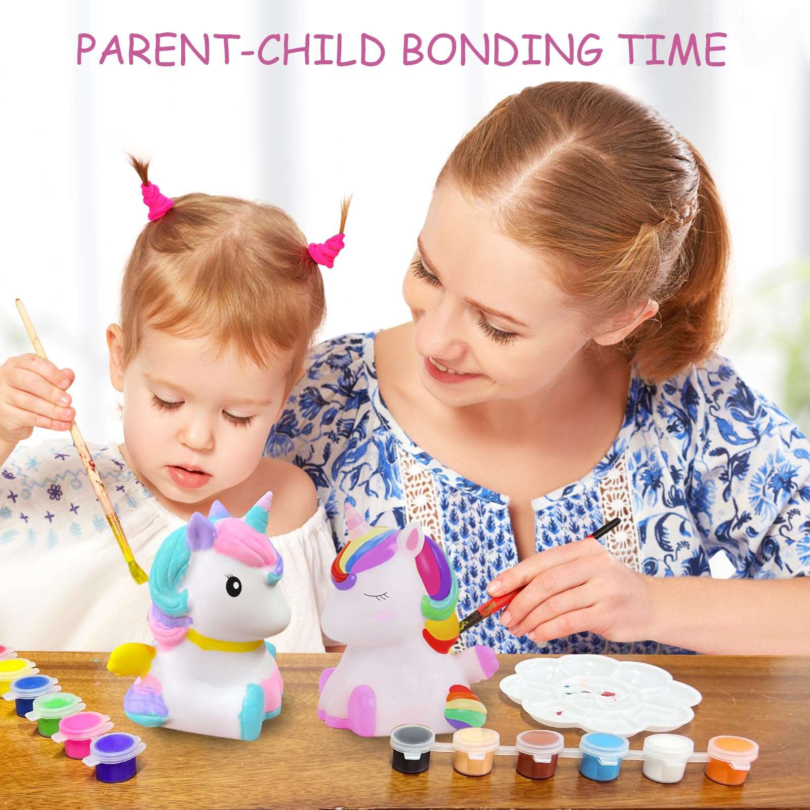 GODLIY 2PCS Paint Your Own Unicorn Night Light Art Kit, Arts and Crafts for Kids Ages 4-8, Unicorn Gifts for Kids 4-12+ 6