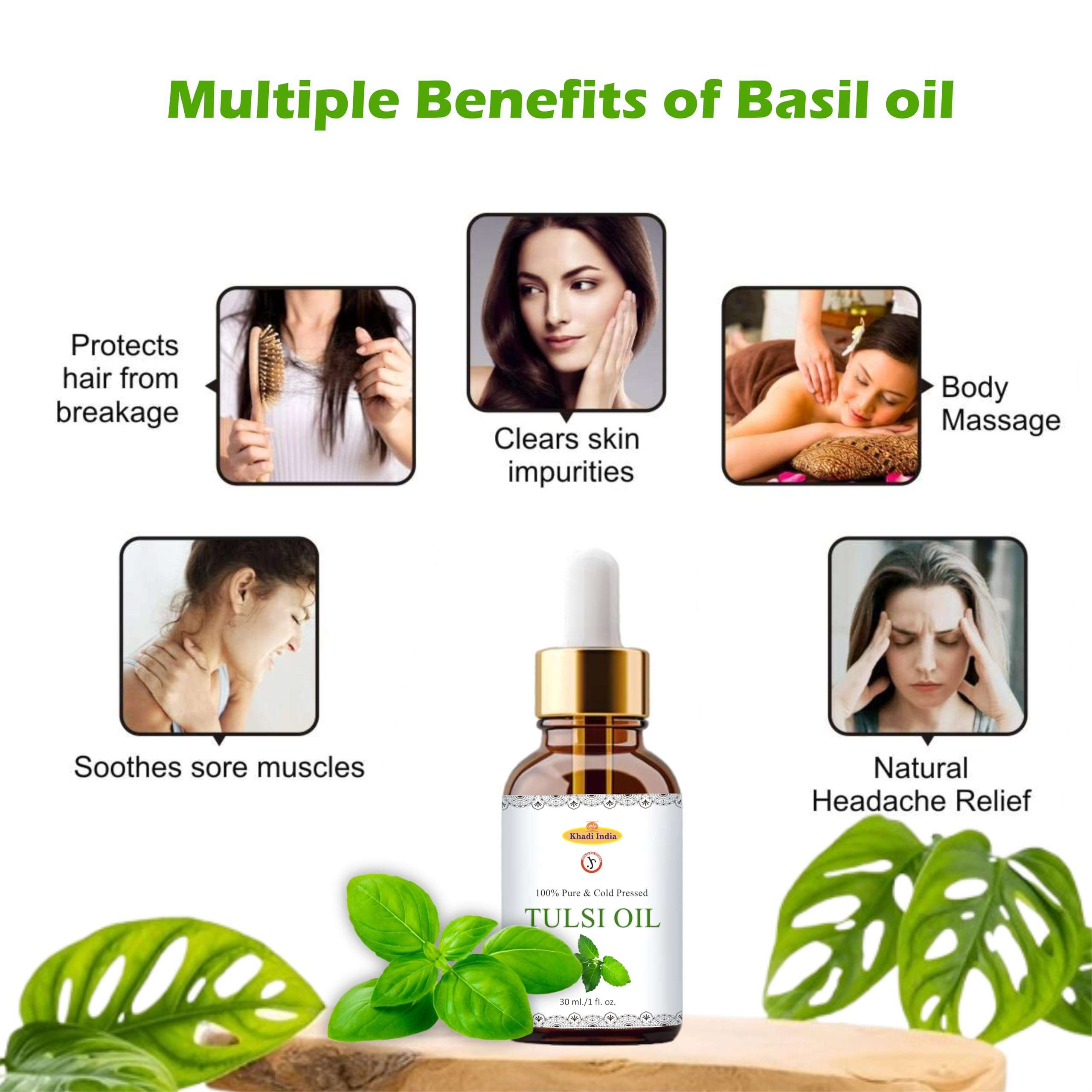 Khadi Pure Coldpressed Tulsi Oil, 30 ml 4