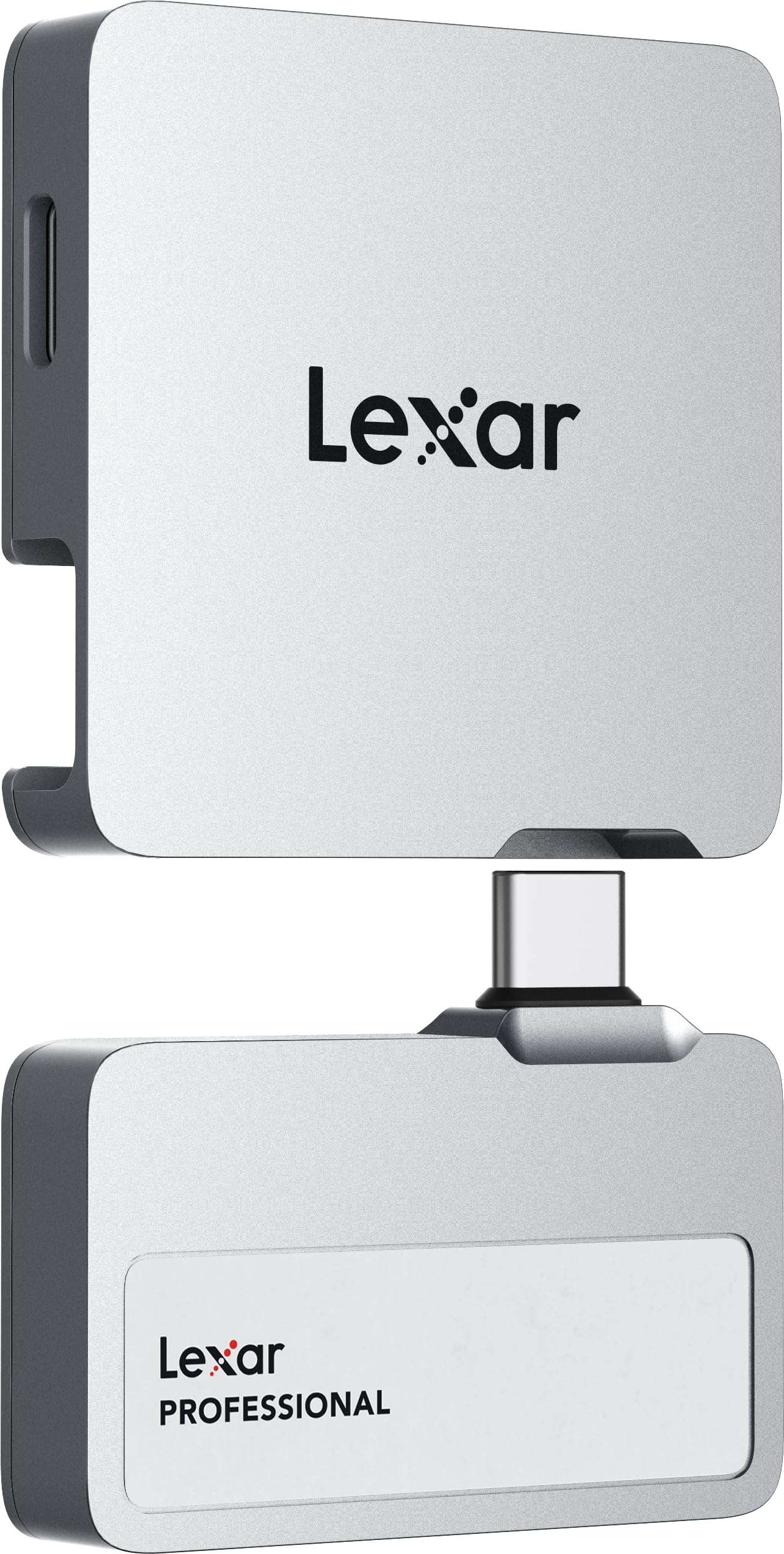 Lexar 1TB Professional Go Portable SSD w/Hub, Supports Apple 4K 60fps ProRes, Up to 1050MB/s, USB 3.2 Gen 2, Rugged, IP65, Ultracompact, Compatible w/iPhone 15/16, External SSD (LSL400S001T-RNSNU) 1