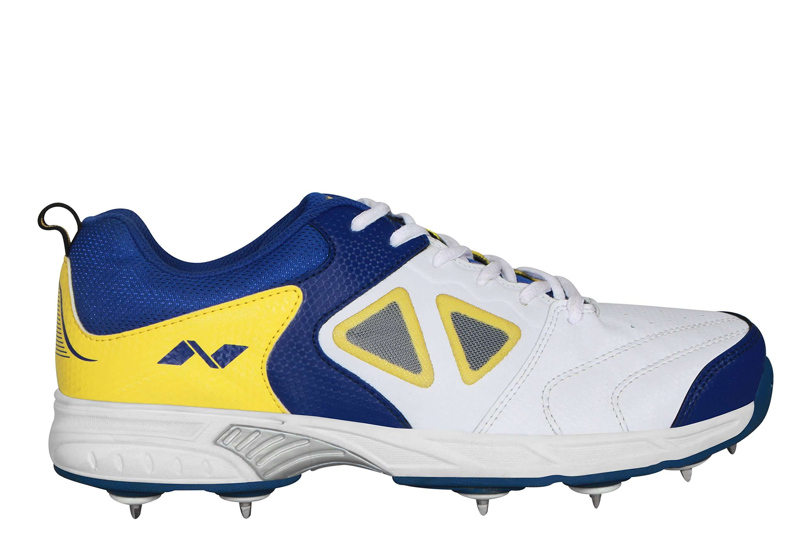 Nivia Lords Cricket Shoes, Men's 7 UK (White/Blue) 4